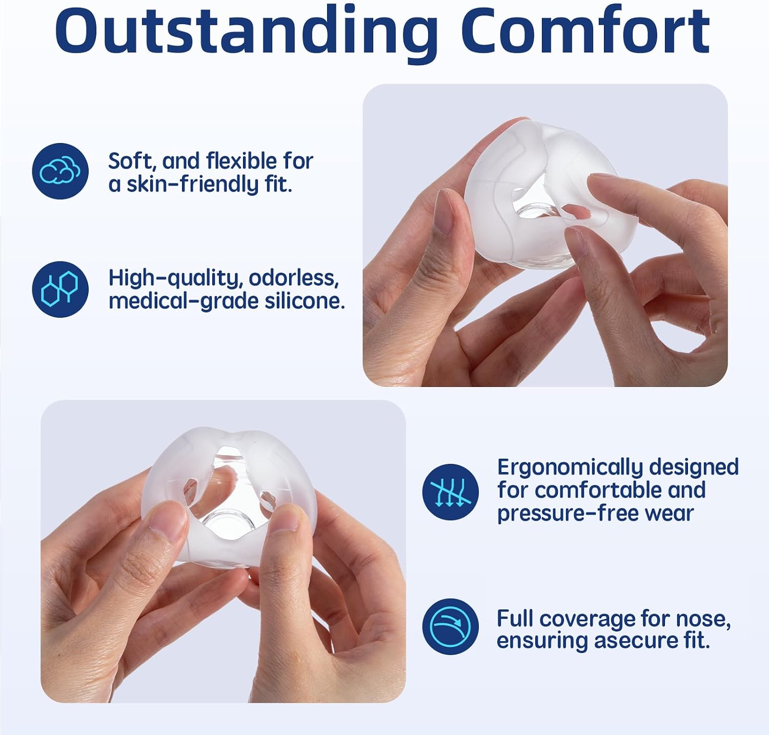 Detalle 2 de CUORD YTH-N20M-2P Nasal Cushion Replacement for AirFit N20, Medium, 2-Pack
