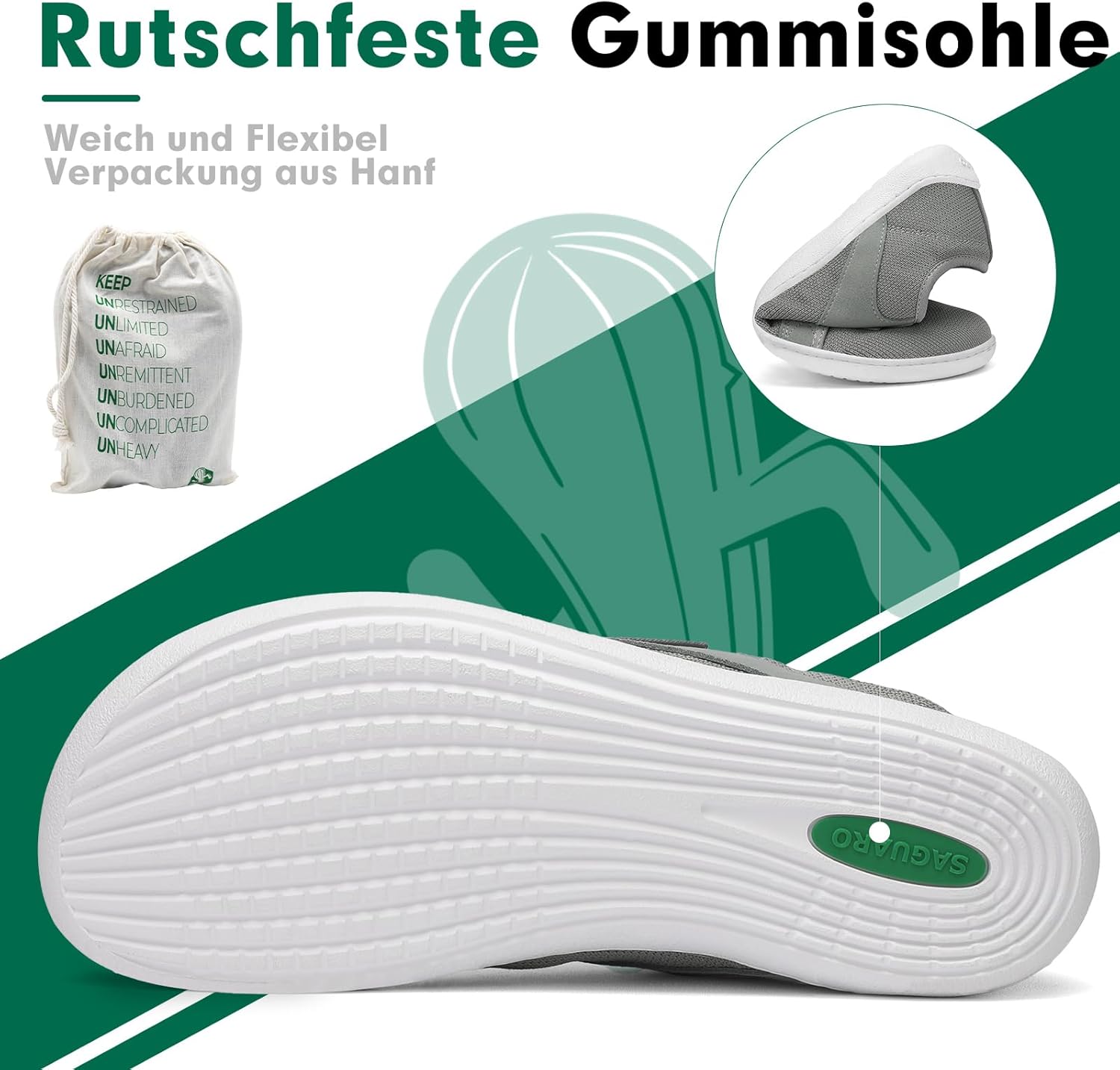Thumbnail 5 de SAGUARO Unisex Knit Barfußschuhe mit breiter Zehenbox und Zero-Drop Sohle (Luck Ⅰ), Gr. 36–48