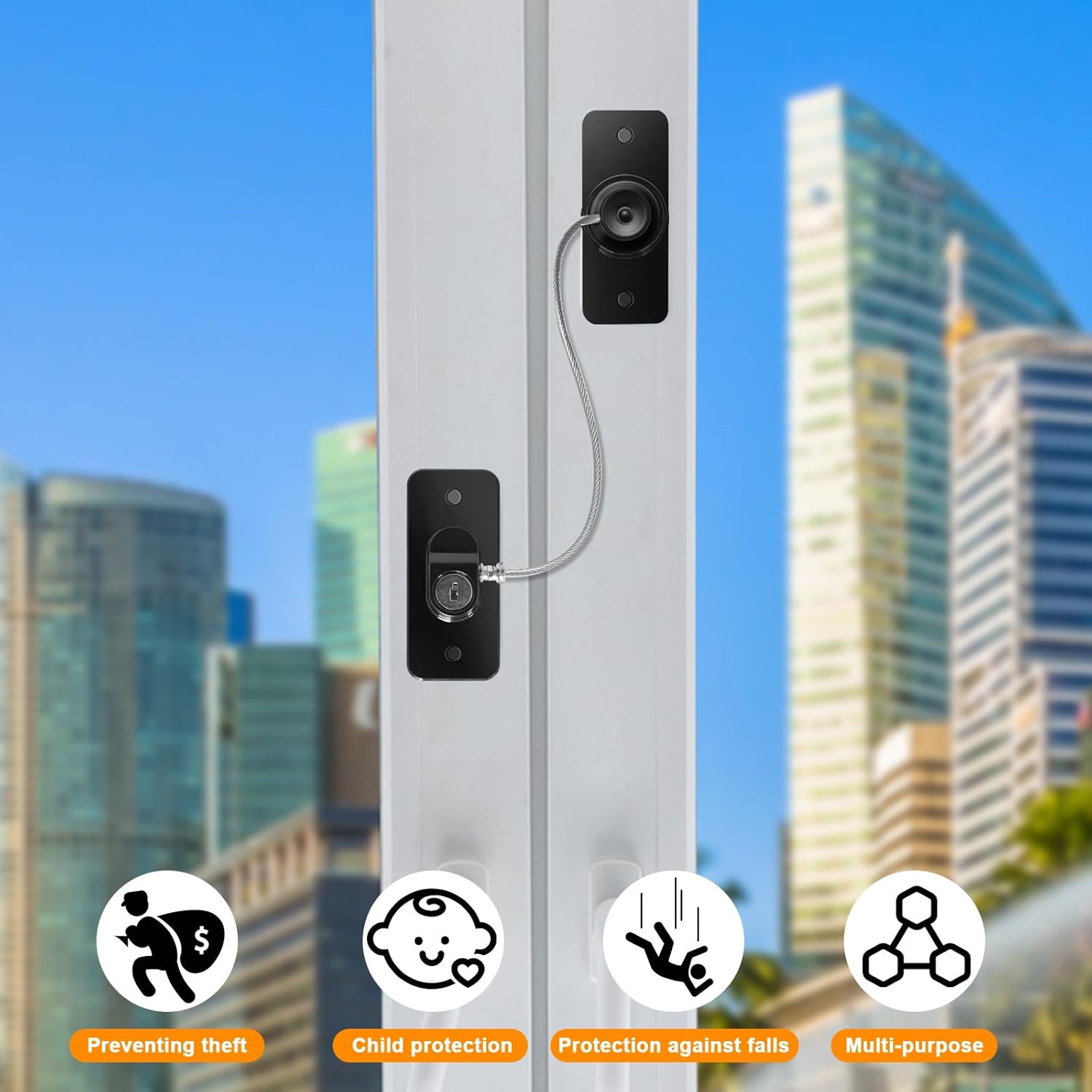 Thumbnail 5 de AiQInu Candado seguridad ventanas 23 cm