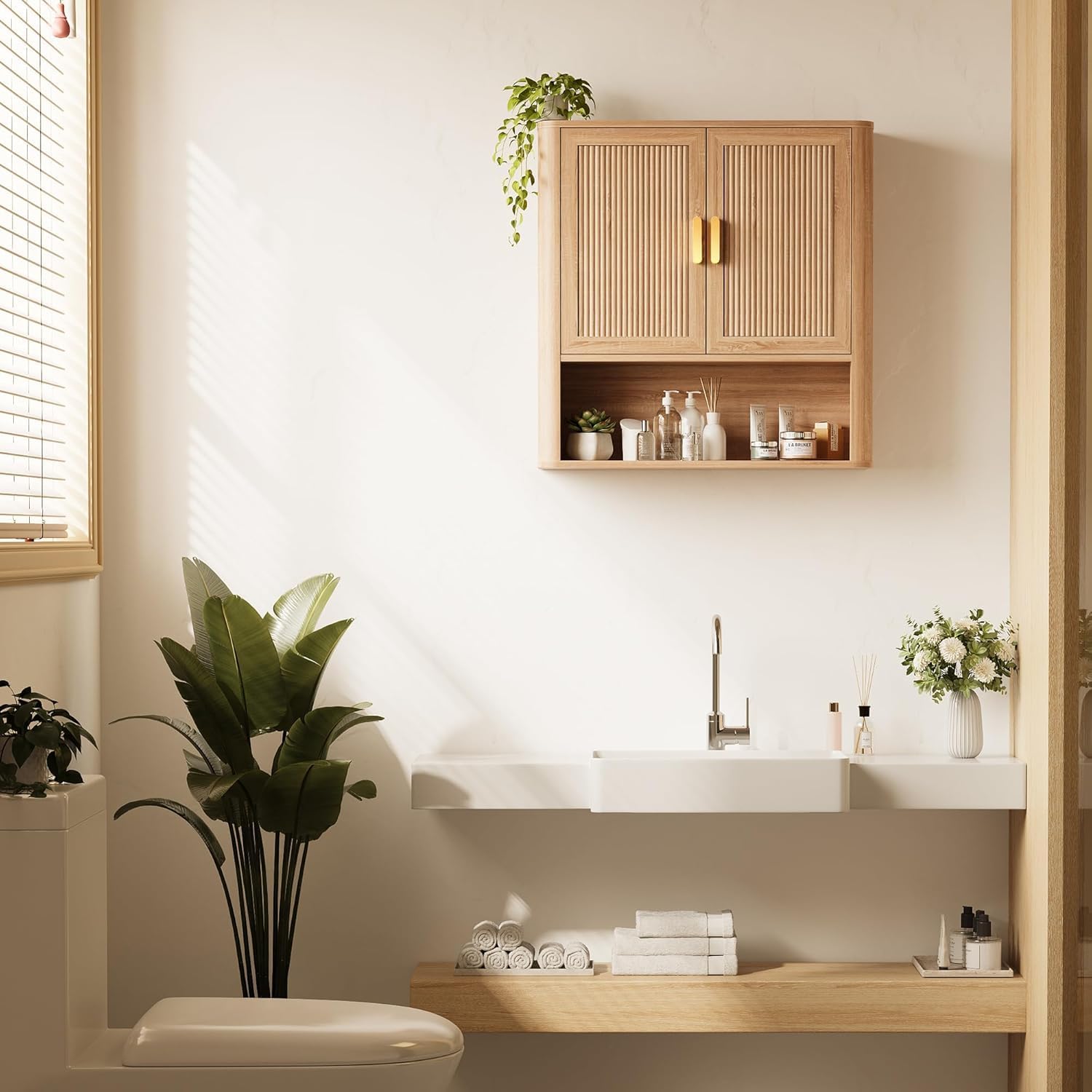 Thumbnail 5 de INNOD Bathroom Wall Storage Cabinet 1-shelf