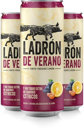 Detalle 2 de Ladrón de Verano Tinto y Limón Pack Latas 24x33cl 🍹