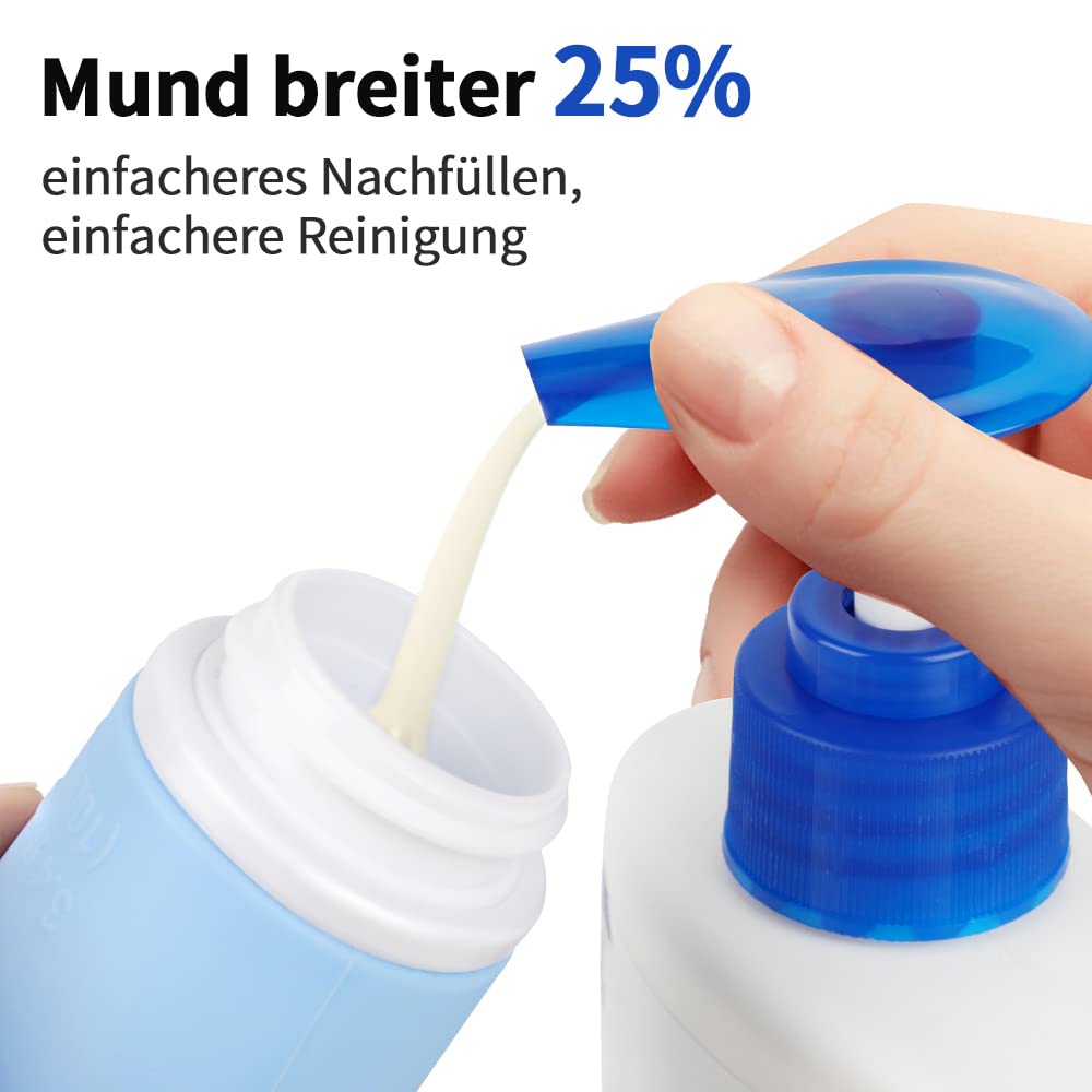 Detalle de Opret 100ml Silikon Reiseflaschen Set, 3 Stück – Auslaufsicher, BPA-frei, TSA-geprüft
