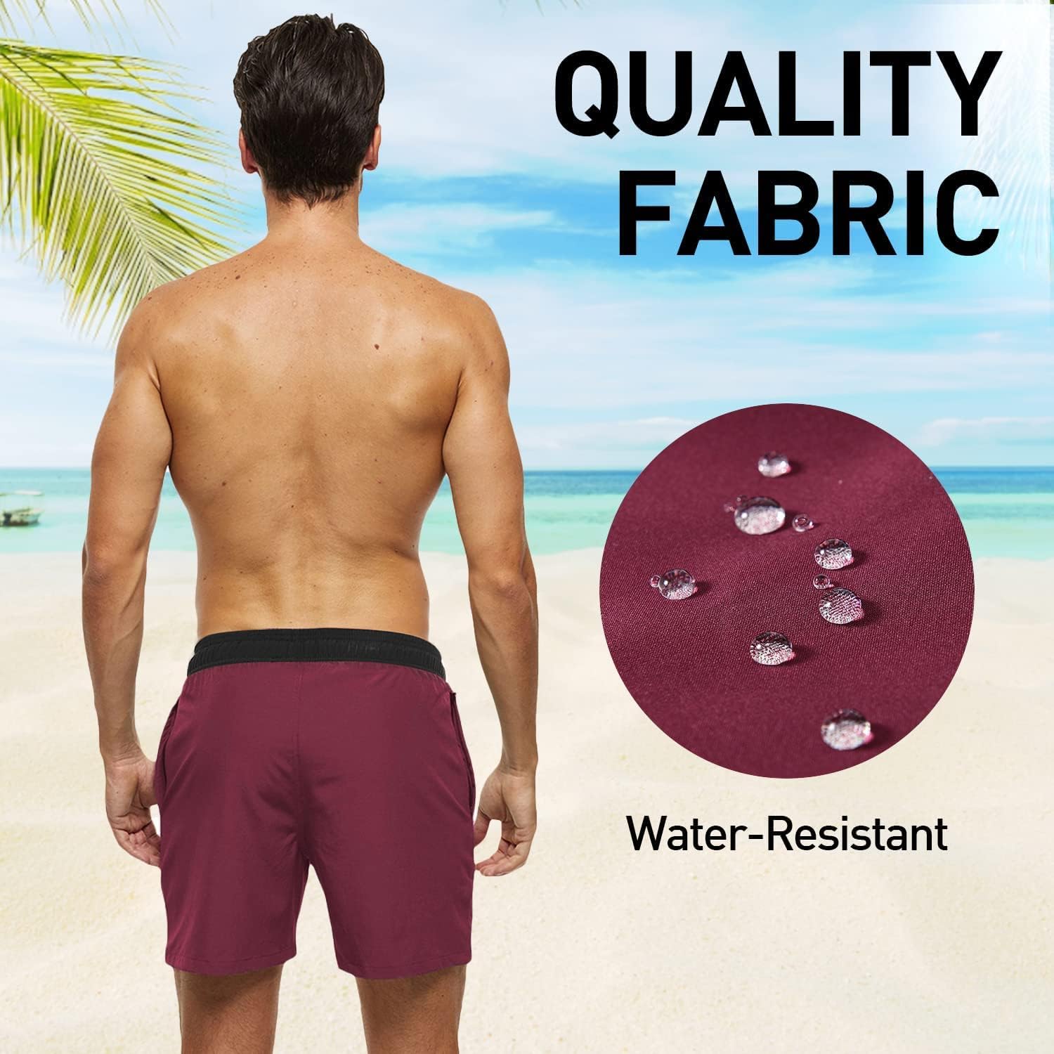 Detalle de Arcweg Badehose Herren 2in1 Kompression Liner – Elastisch, atmungsaktiv und praktisch