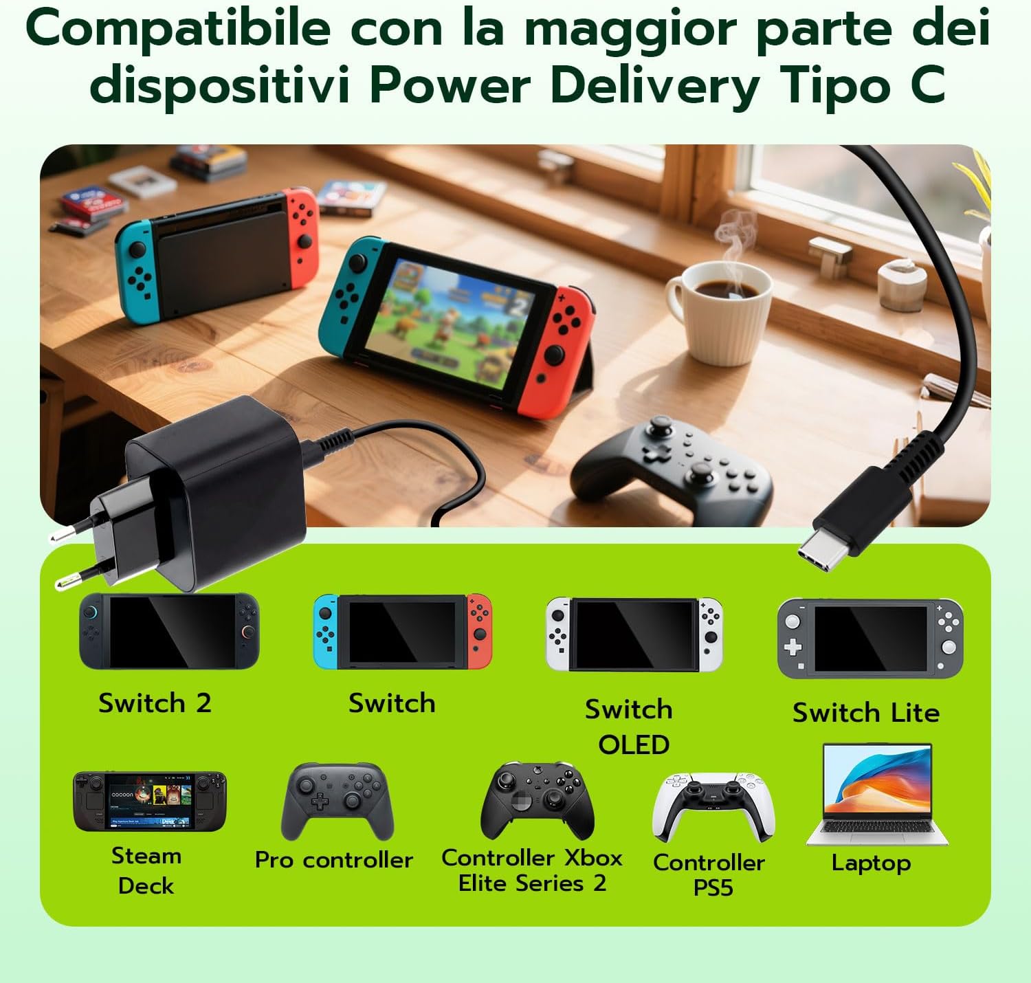 Thumbnail 1 de Tolesum Caricatore 60W per Switch