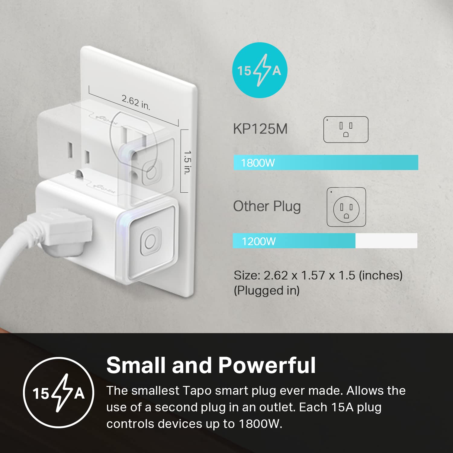 Thumbnail 3 de Kasa KP125M Smart Plug 15A Energy Monitor 🔌
