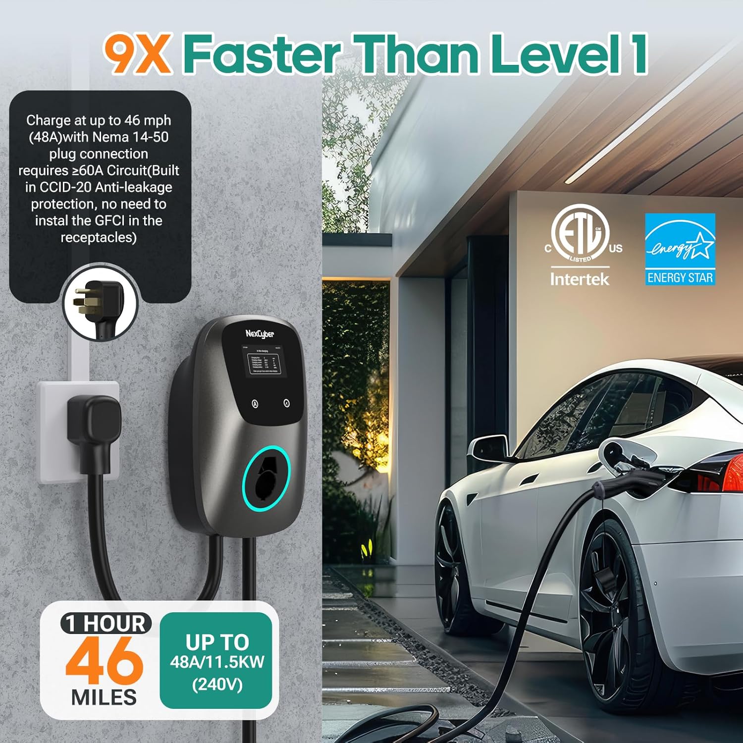 Thumbnail 3 de NexCyber Level 2 48A EV Charger