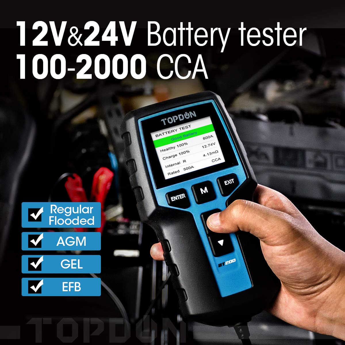 Thumbnail 1 de TOPDON BT200 Detallado probador de batería 12V/24V