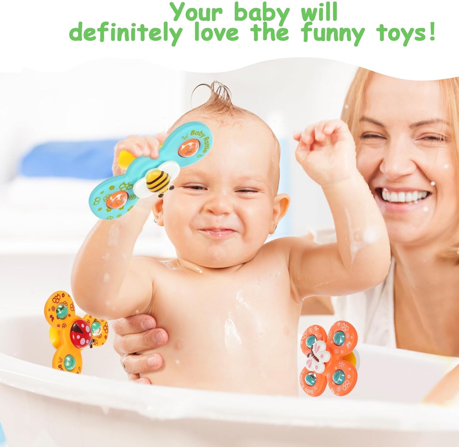 Thumbnail 4 de Ainiv 3PCS Suction Cup Spinner Toy Set – sensory spinners for babies and toddlers