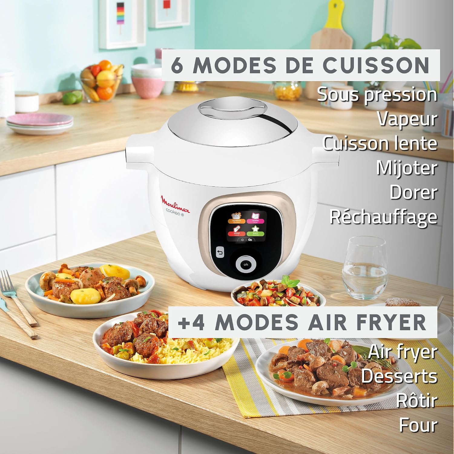Detalle 1 de Moulinex Cookeo+ Extra Crisp multicuiseur