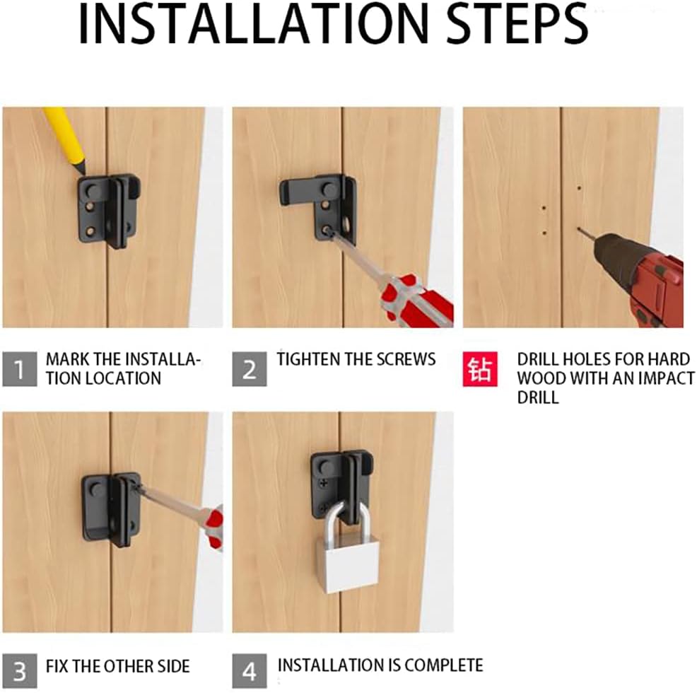 Detalle 2 de Stainless Steel Sliding Barn Door Lock
