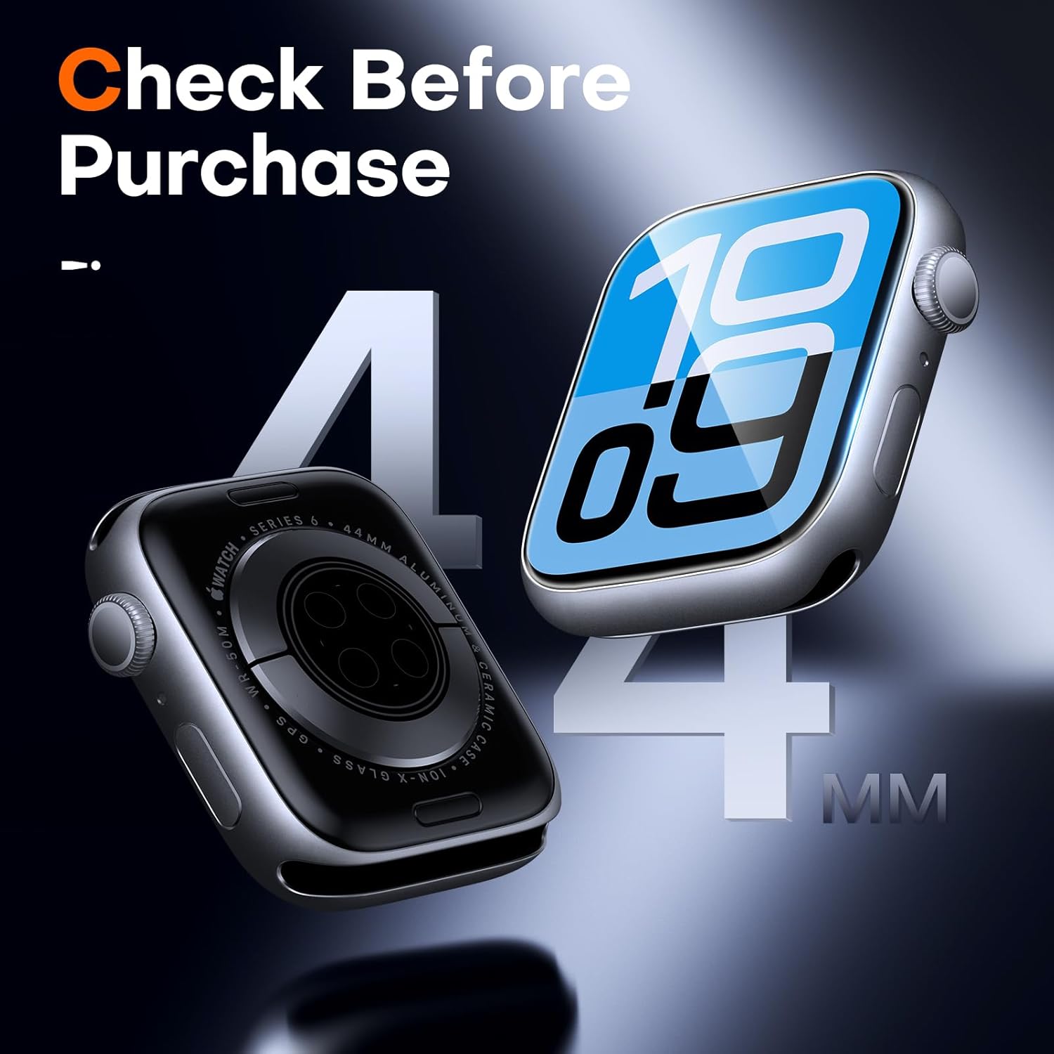 Thumbnail 1 de LϟK 6 Pack Apple Watch 44mm screen protector
