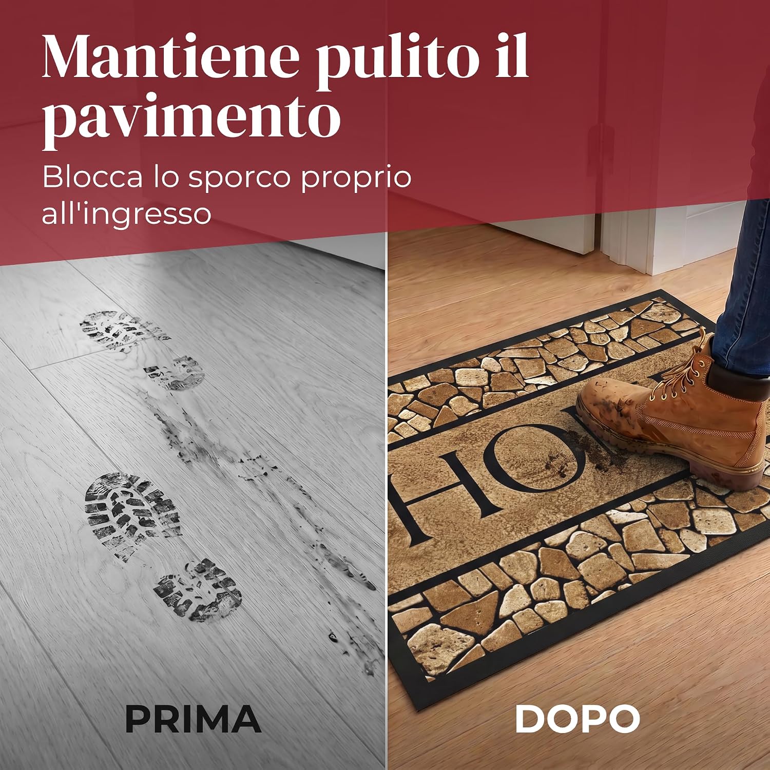 Detalle de Valia Home Zerbini per ingresso 60x80 cm – Tappetino antisporco antiscivolo