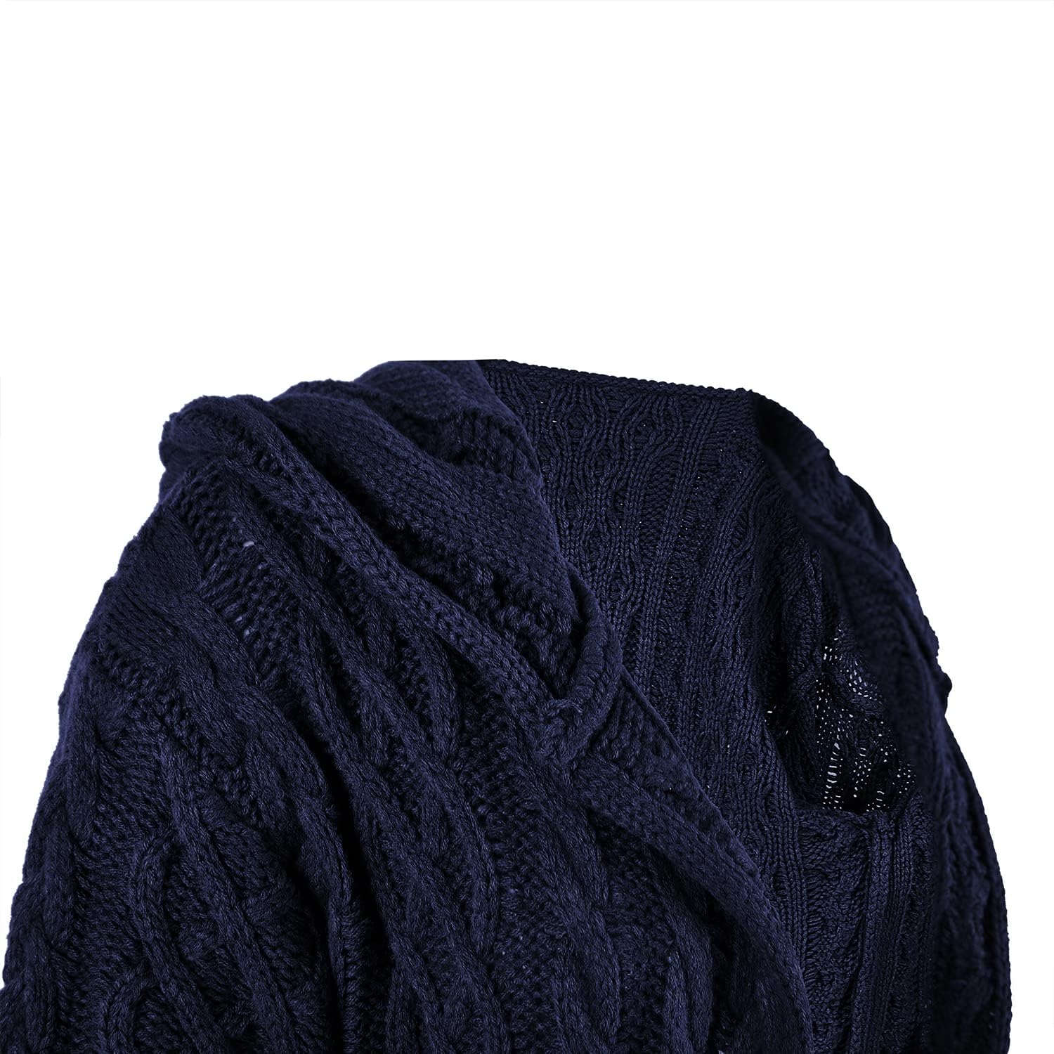 Thumbnail 6 de NIUBIA Long Sleeve Hooded Cable Knit Cardigan