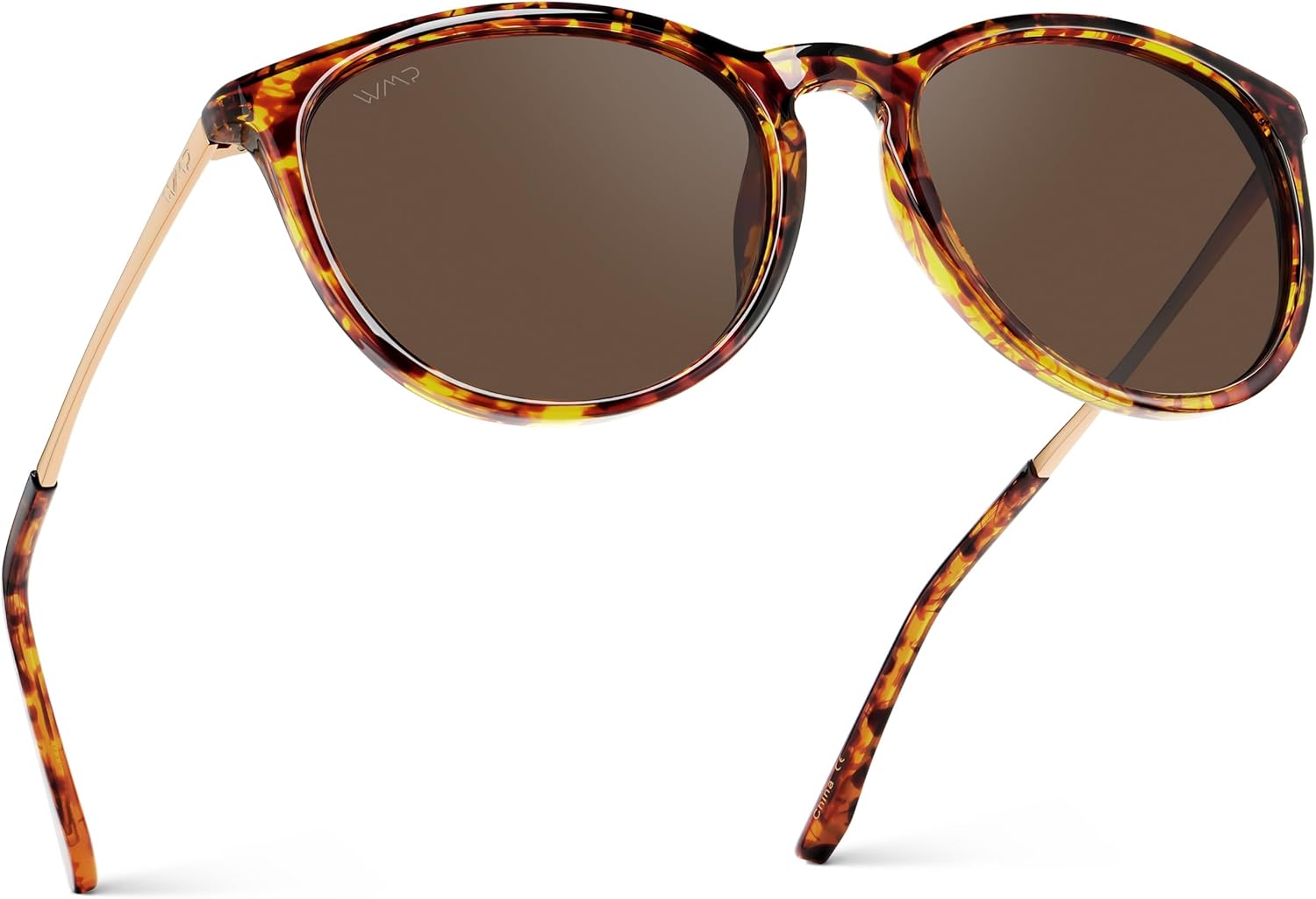 Detalle de WearMe Pro Round Polarized Sunglasses for Women – UV400 Protection, Lightweight Frame, Vintage Retro Style