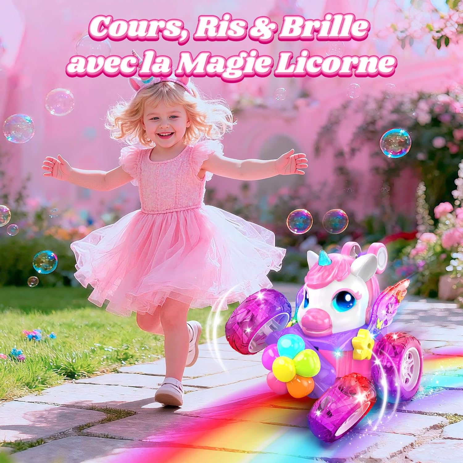 Detalle de Coche teledirigido Unicornio 2,4Ghz para niños