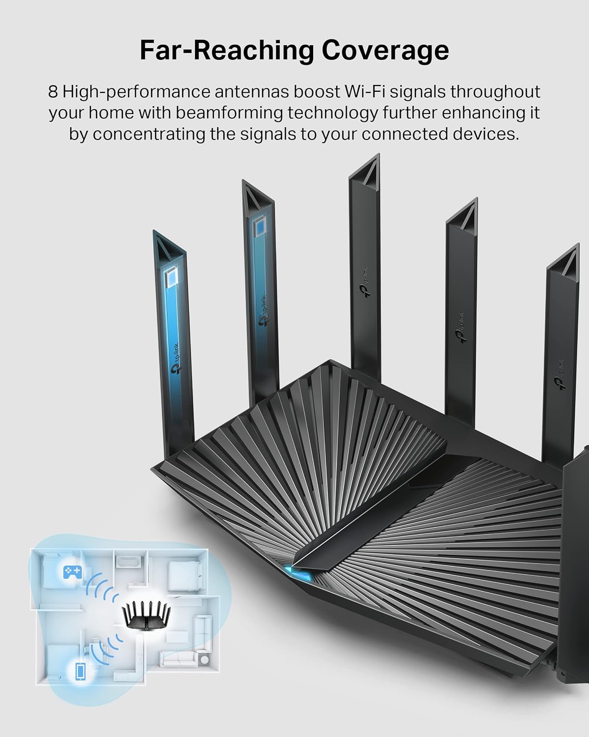 Detalle de TP-Link Archer AX80 (AX6000) Wi-Fi 6 Router