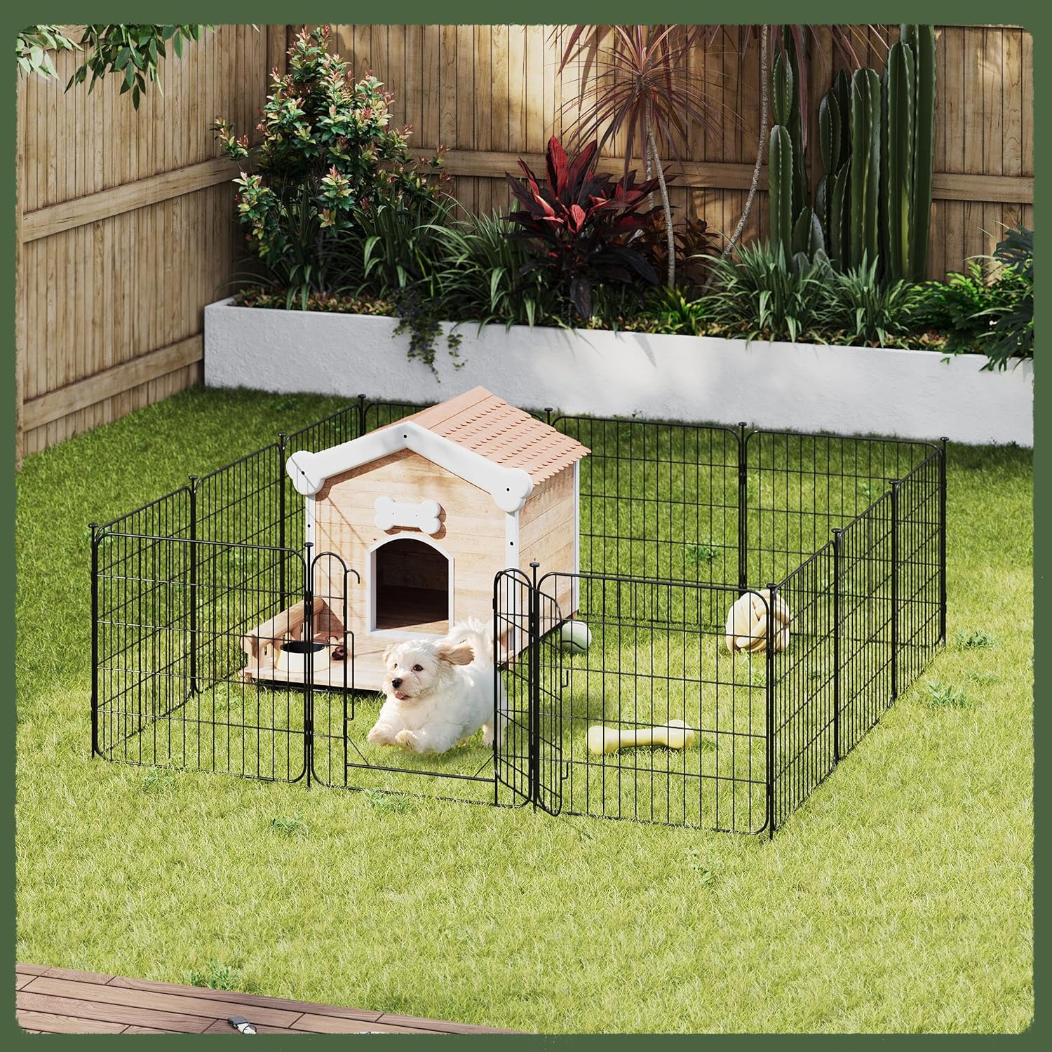 Thumbnail 1 de Yaheetech 16 Paneles Parque para Perros 60 x 60 cm