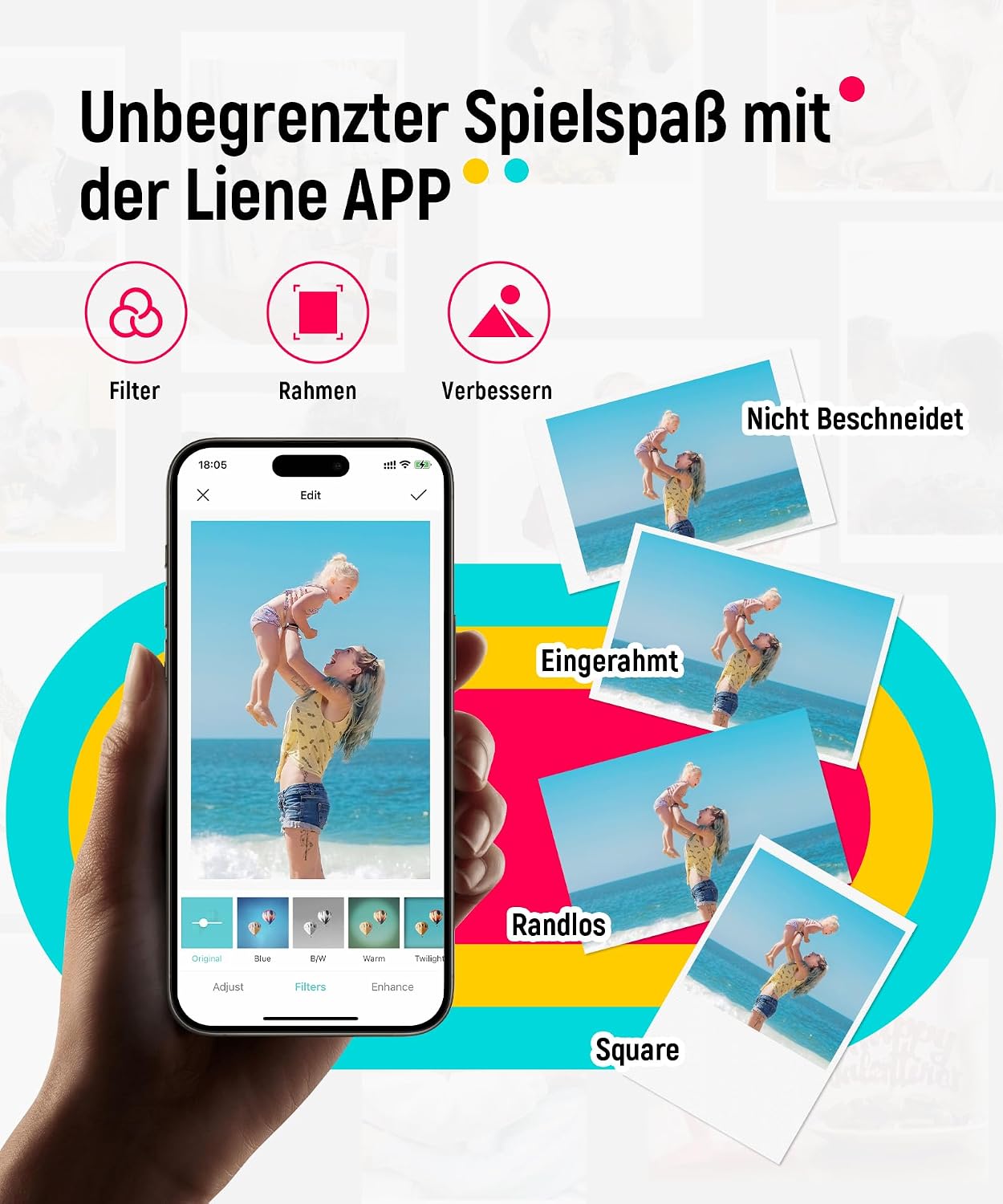 Thumbnail 4 de Liene Pearl K100 Mini Fotodrucker 5×7,6 cm