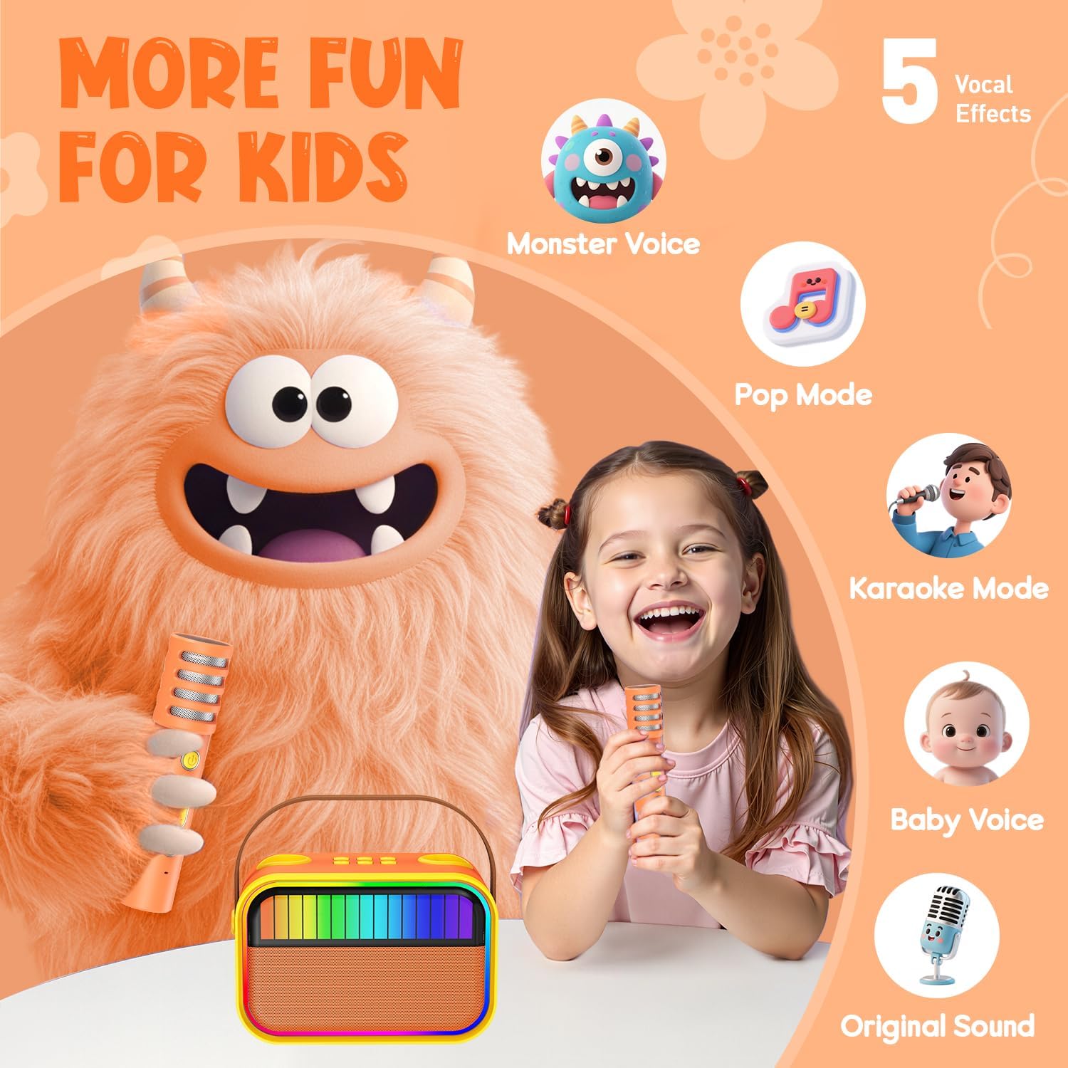 Thumbnail 3 de Ankuka Karaoke Machine portable Bluetooth speaker with 2 mics 🎤