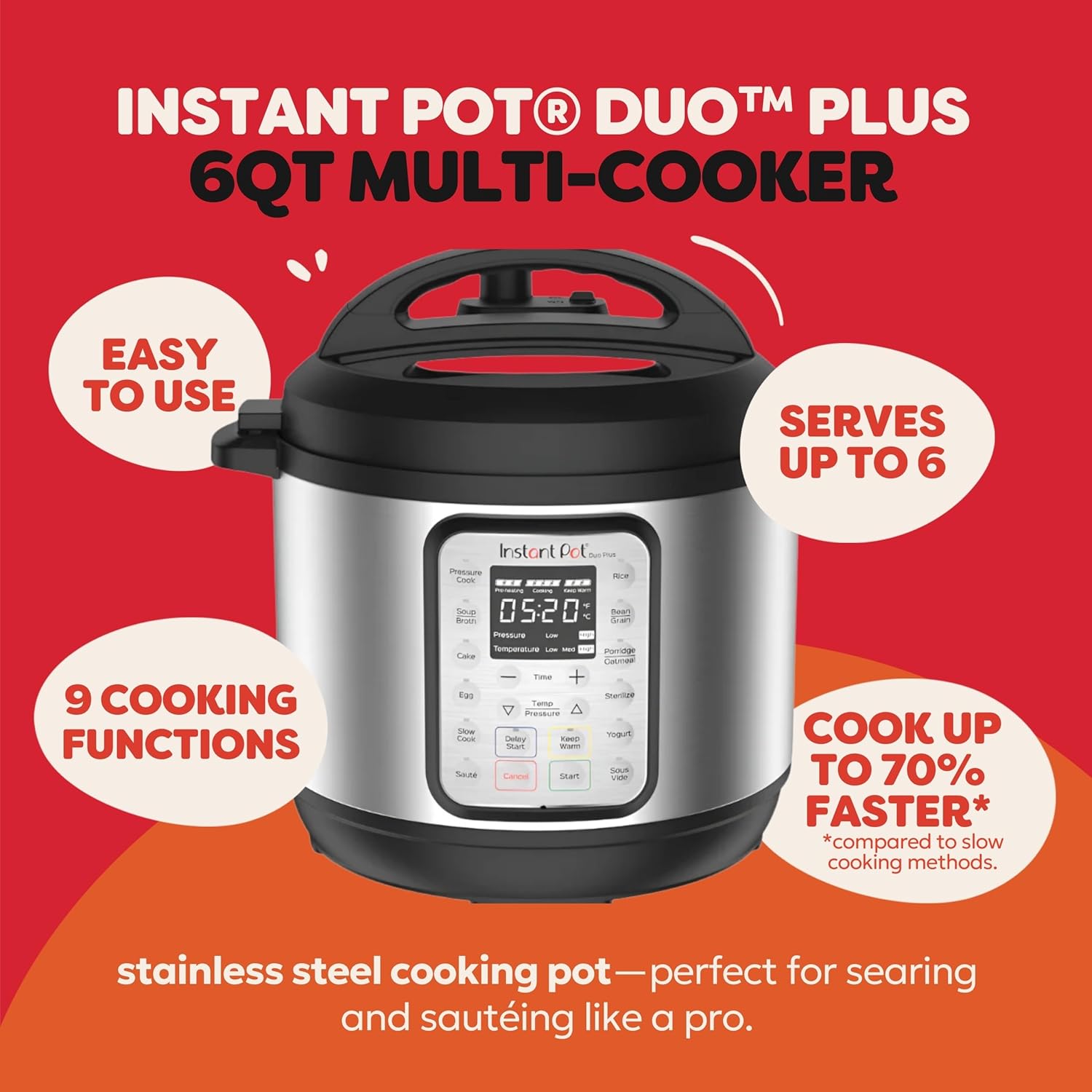 Detalle de Instant Pot Duo Plus 6 Qt Multi Cooker