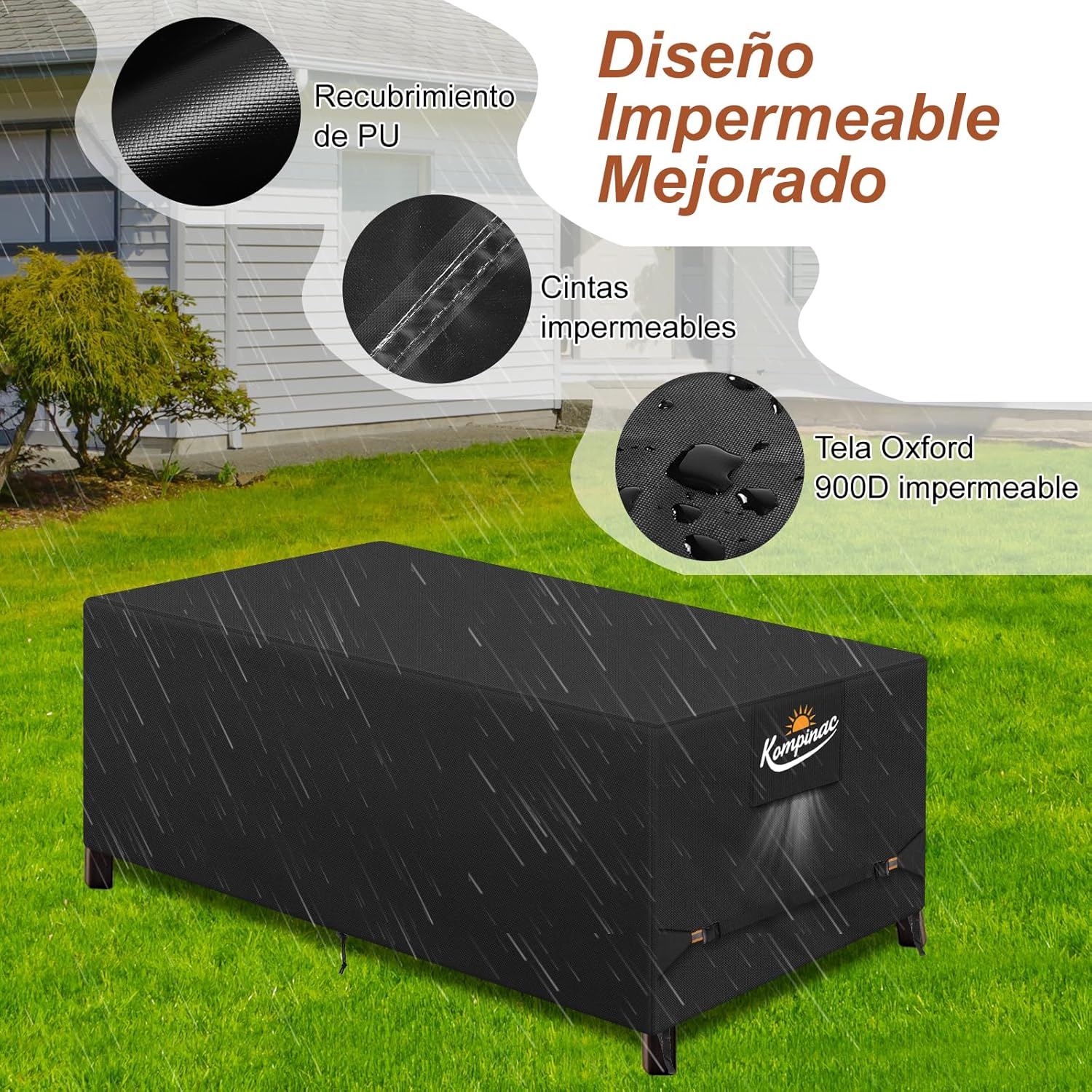 Detalle 2 de Funda Muebles Exterior Impermeable Kompinac ⛱