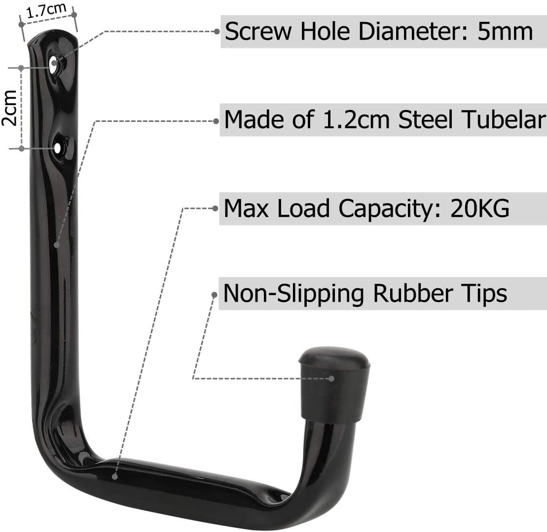 Thumbnail 3 de Pipabiba Garage Storage Heavy Duty J Hooks (6 Pack)