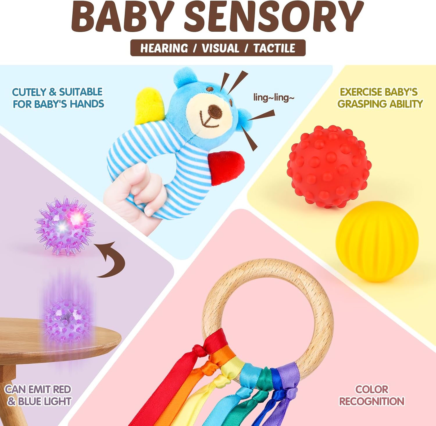 Thumbnail 4 de Joyreal 15 Pcs Sensory Toys for Babies 0-12 Months