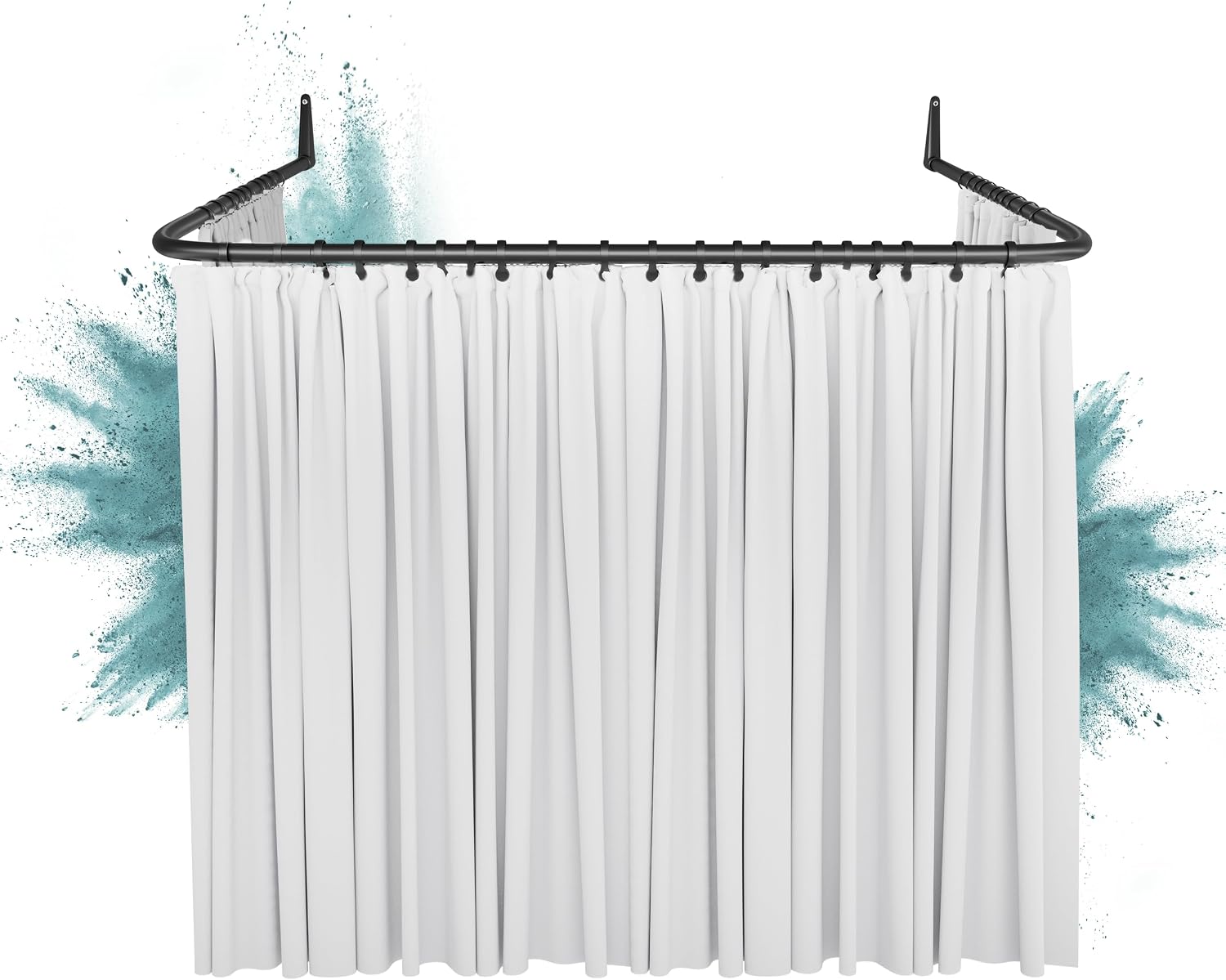 Tringle de douche en U Erica 100% inox 85x95
