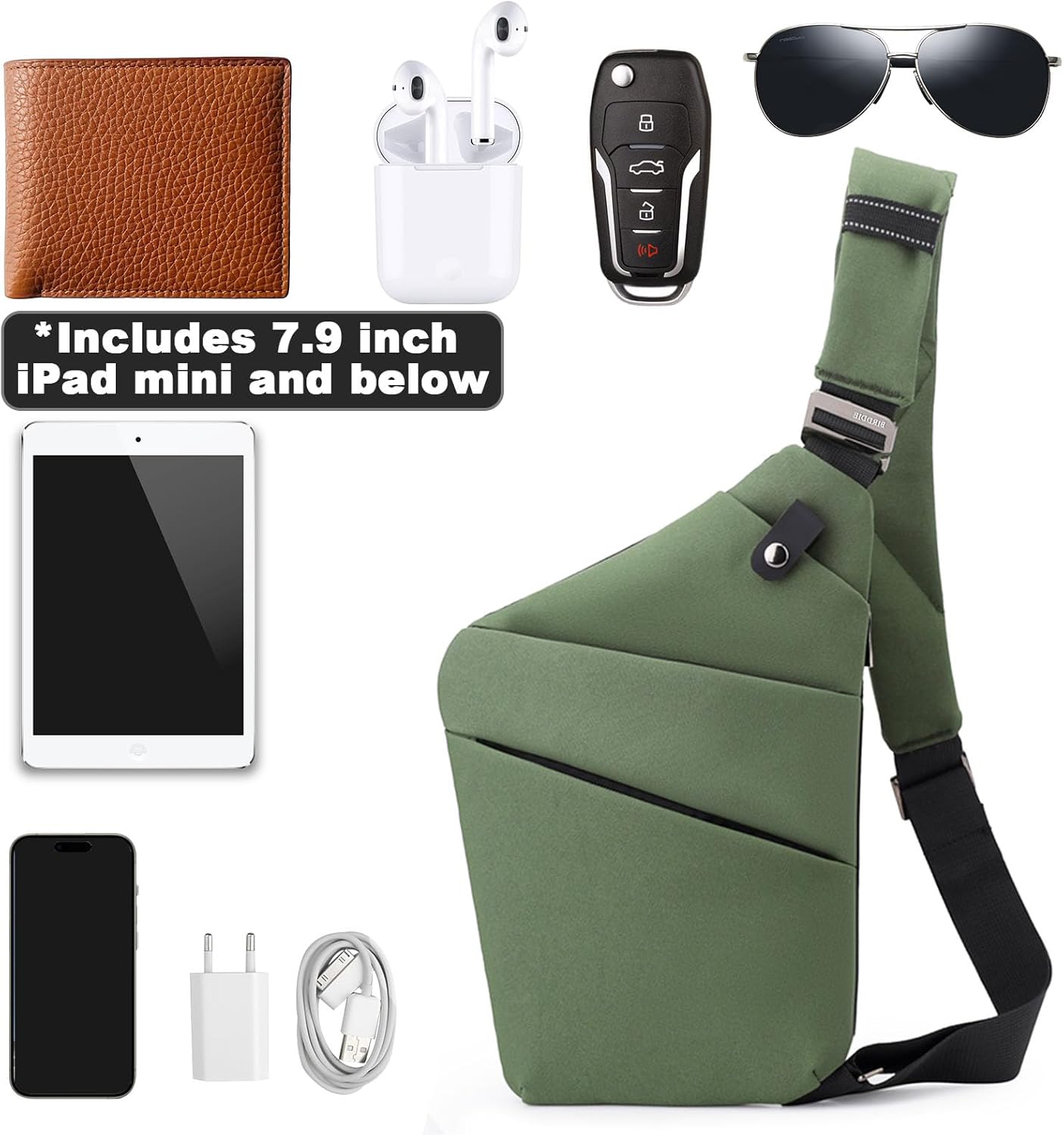 Thumbnail 3 de BIRDDIE Anti Theft Travel Bag: One-Shoulder Large Capacity Cross-Body Bag