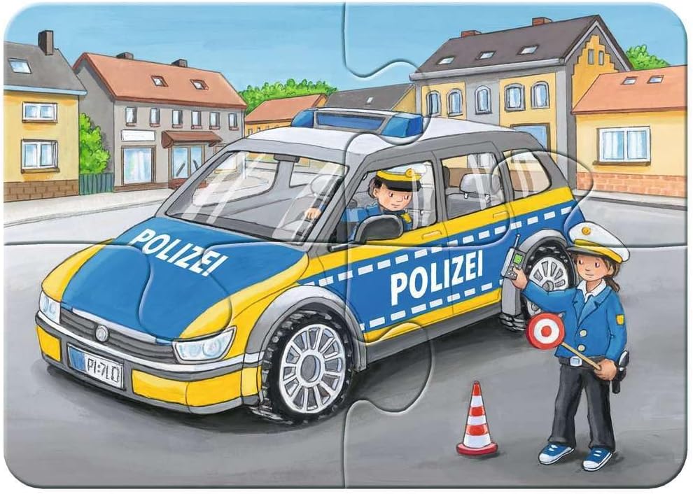 Detalle de Ravensburger 05631 Mijn hulpverleningsvoertuigen kinderpuzzel, 2 tot 8 stukjes
