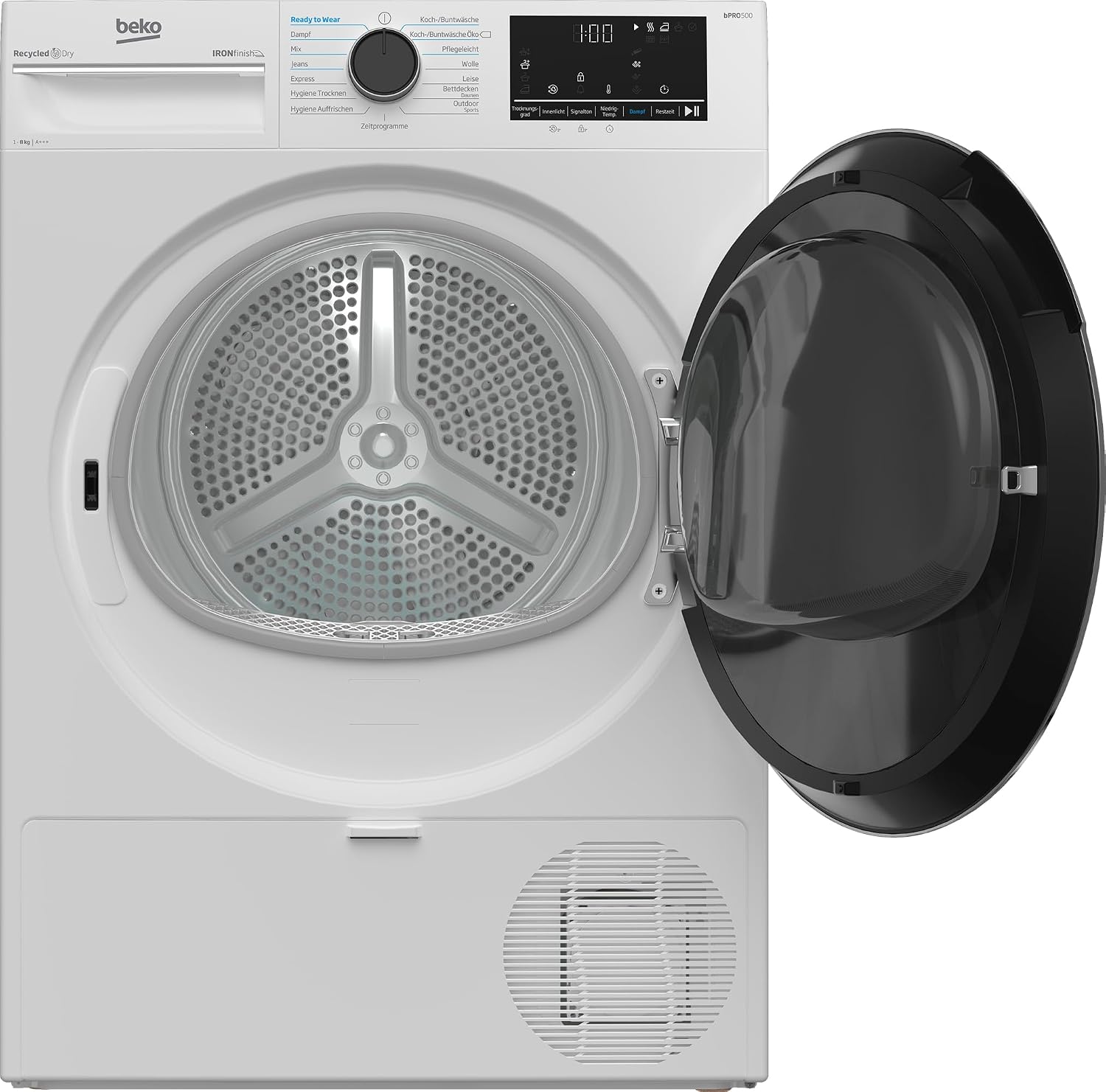 Thumbnail 5 de Beko B5T4824IF Wärmepumpentrockner, 8 kg – Allergikergeeignet, 15 Programme, Dampffunktion, Knitterschutz