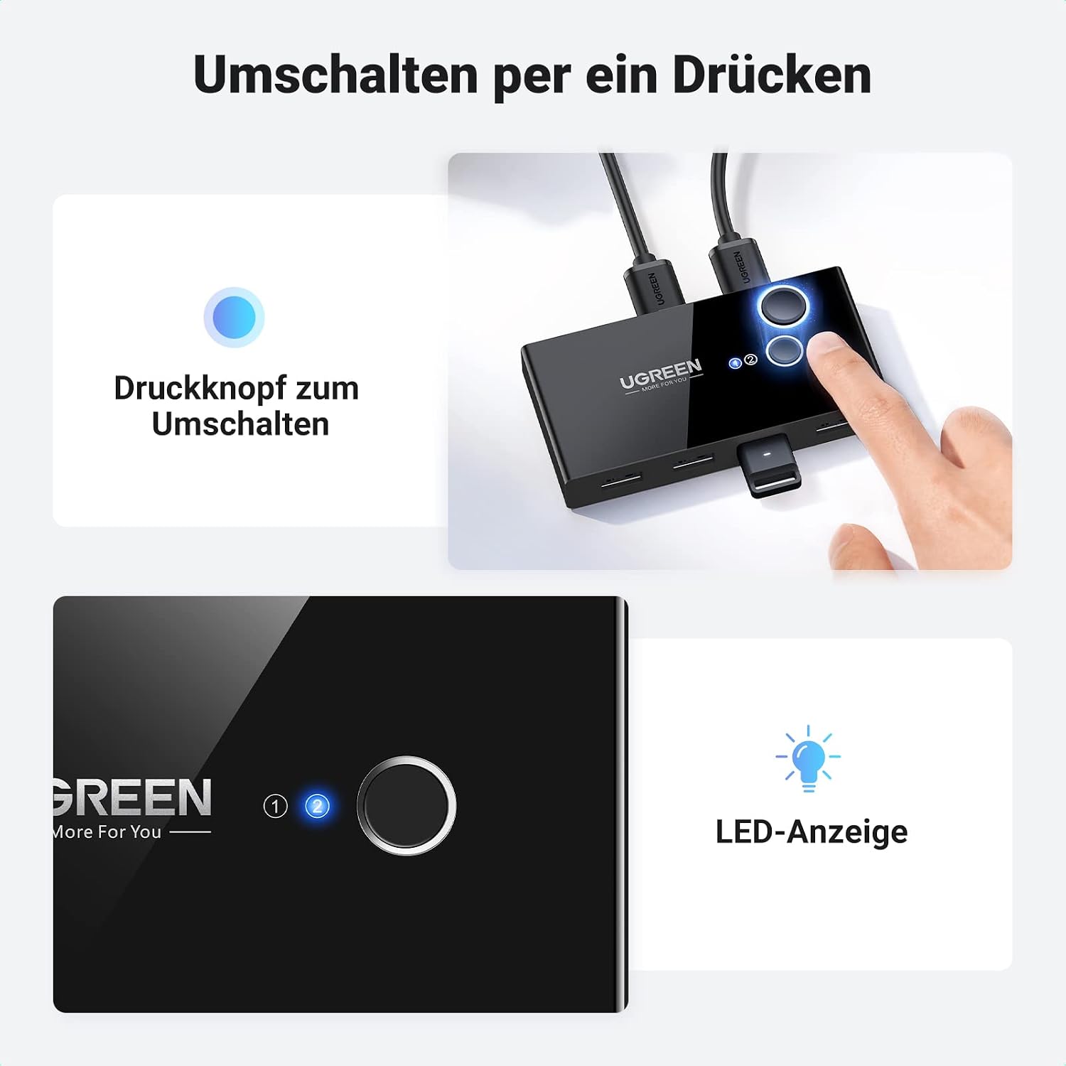 Thumbnail 4 de UGREEN USB Switch 2 PC 2 In 4 Out