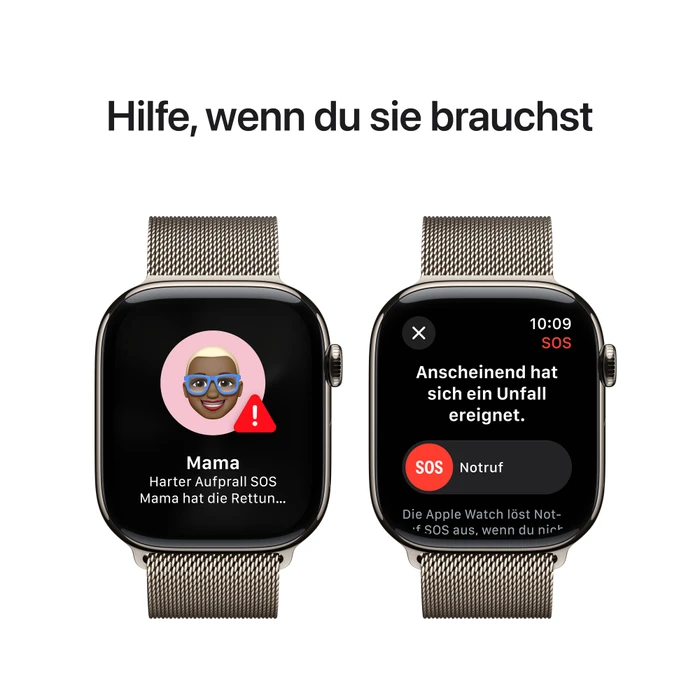 Thumbnail 6 de Apple Watch Series 10 4G (46 mm) Titan Silber mit Milanaise-Armband M/L