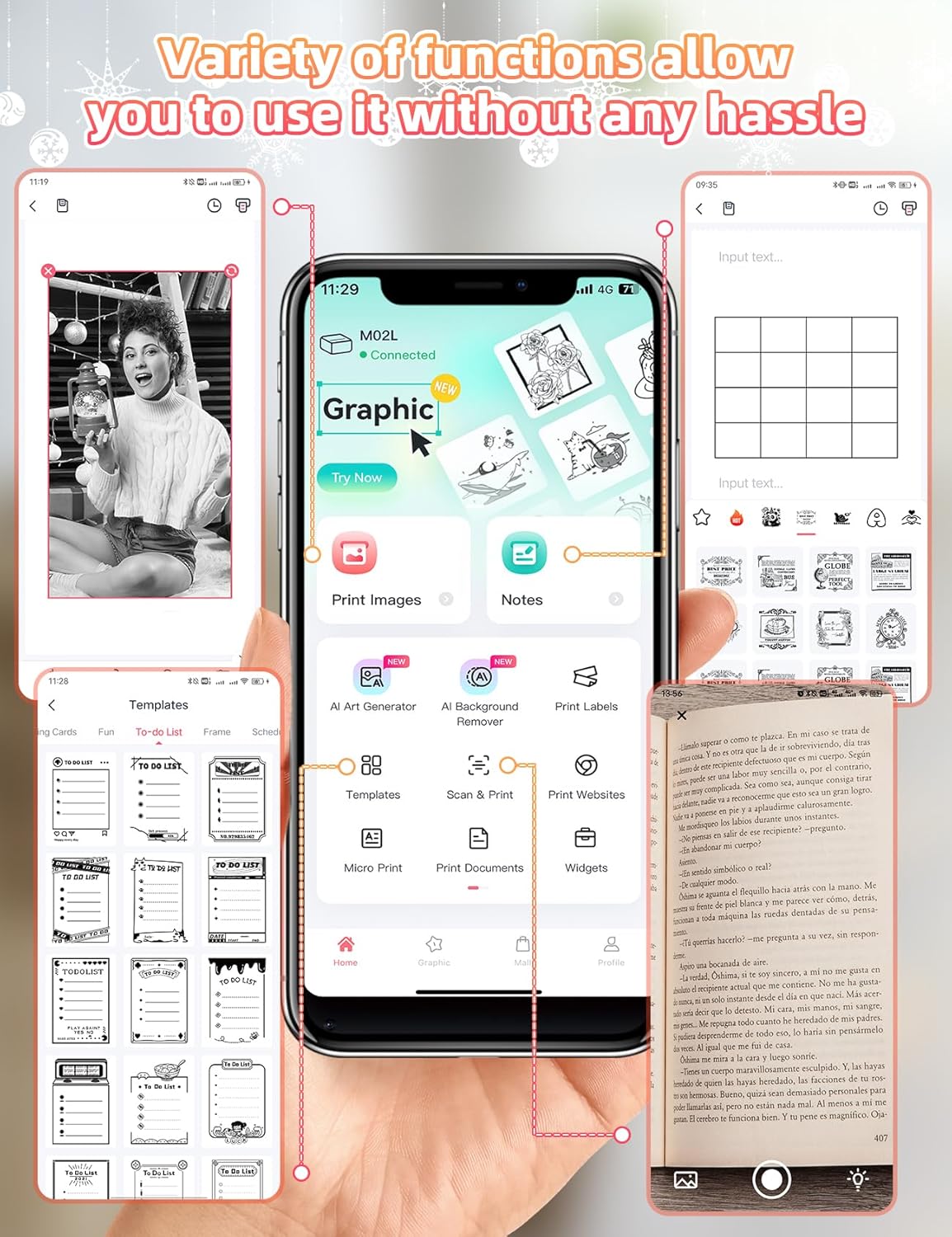 Thumbnail 4 de Memoking M02L Mini-Drucker für Smartphone – kompakter Aufkleber- und Fotodrucker