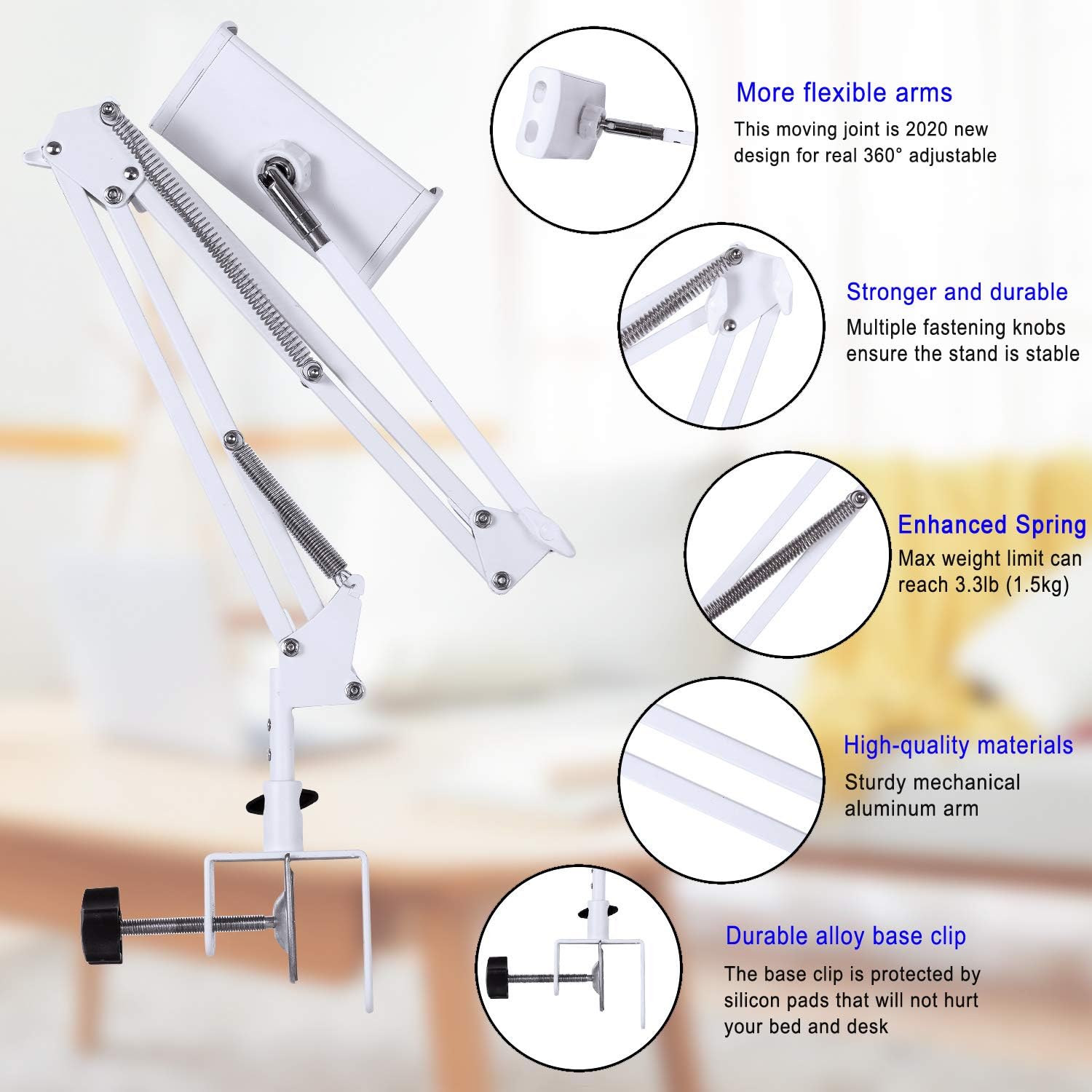 Thumbnail 6 de Adjustable Foldable Tablet Stand 360° Rotation
