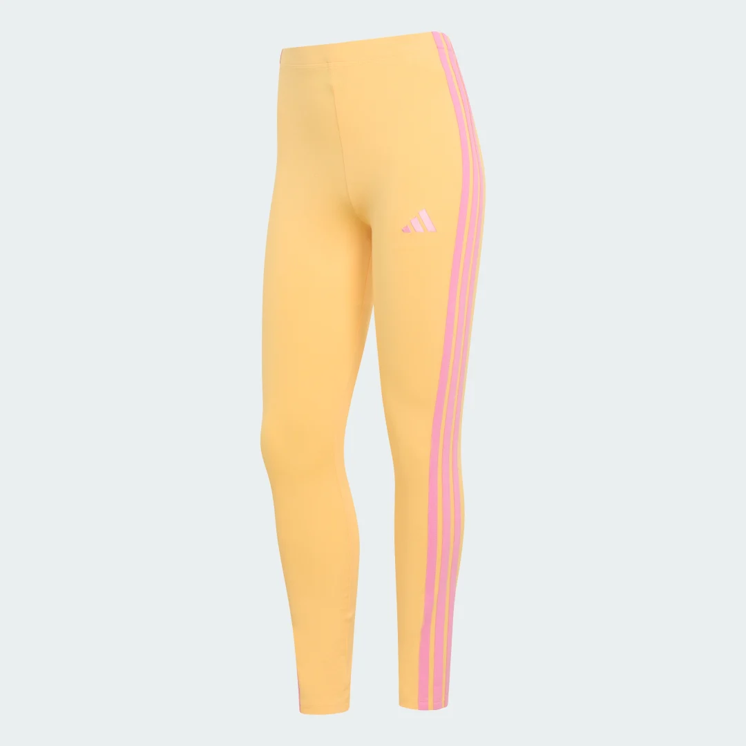 Detalle 2 de Mallas Essentials Cotton 3 bandas de Adidas — confort y estilo en naranja