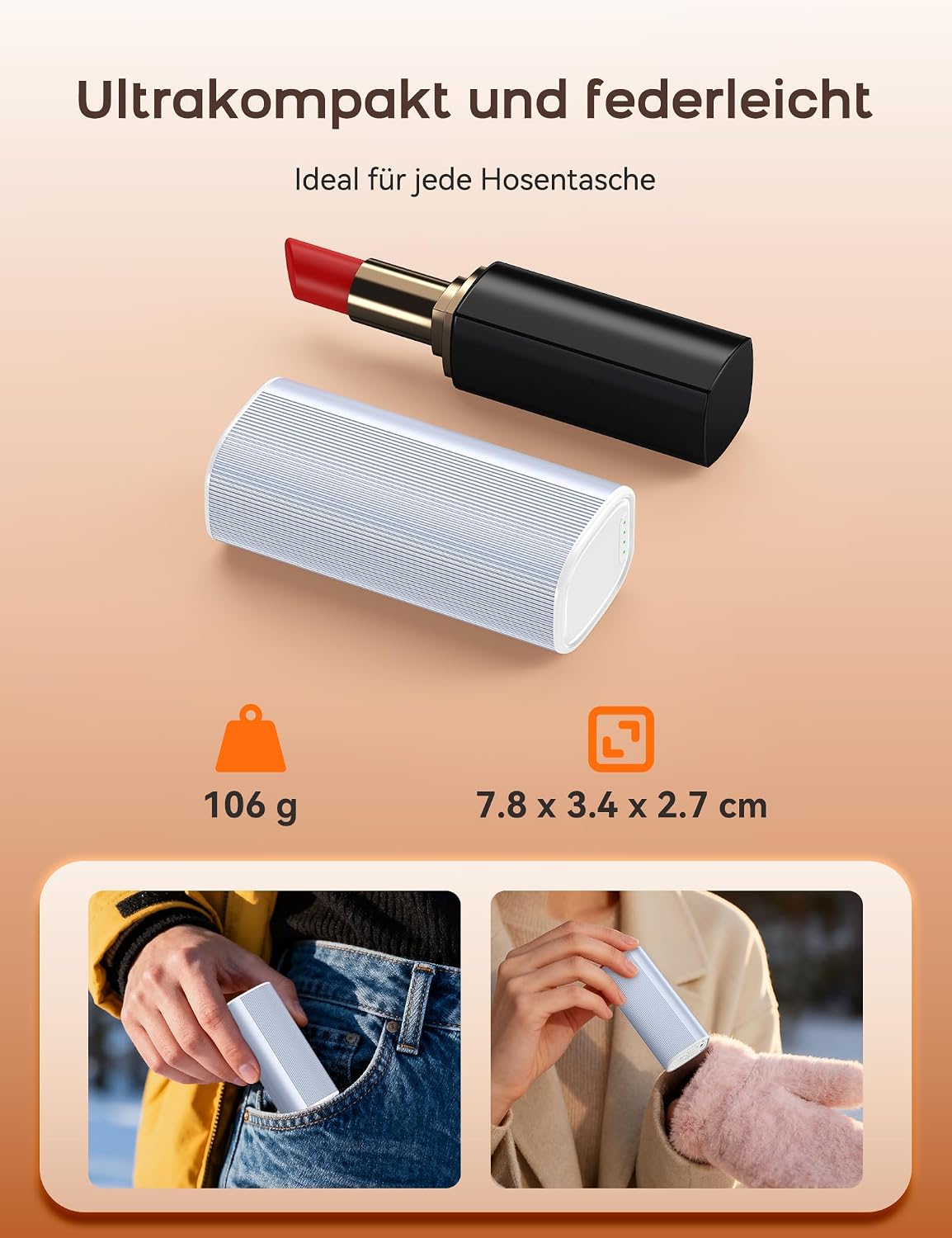 Detalle 2 de RORRY Hand Warmers 10000mAh 2 Pack