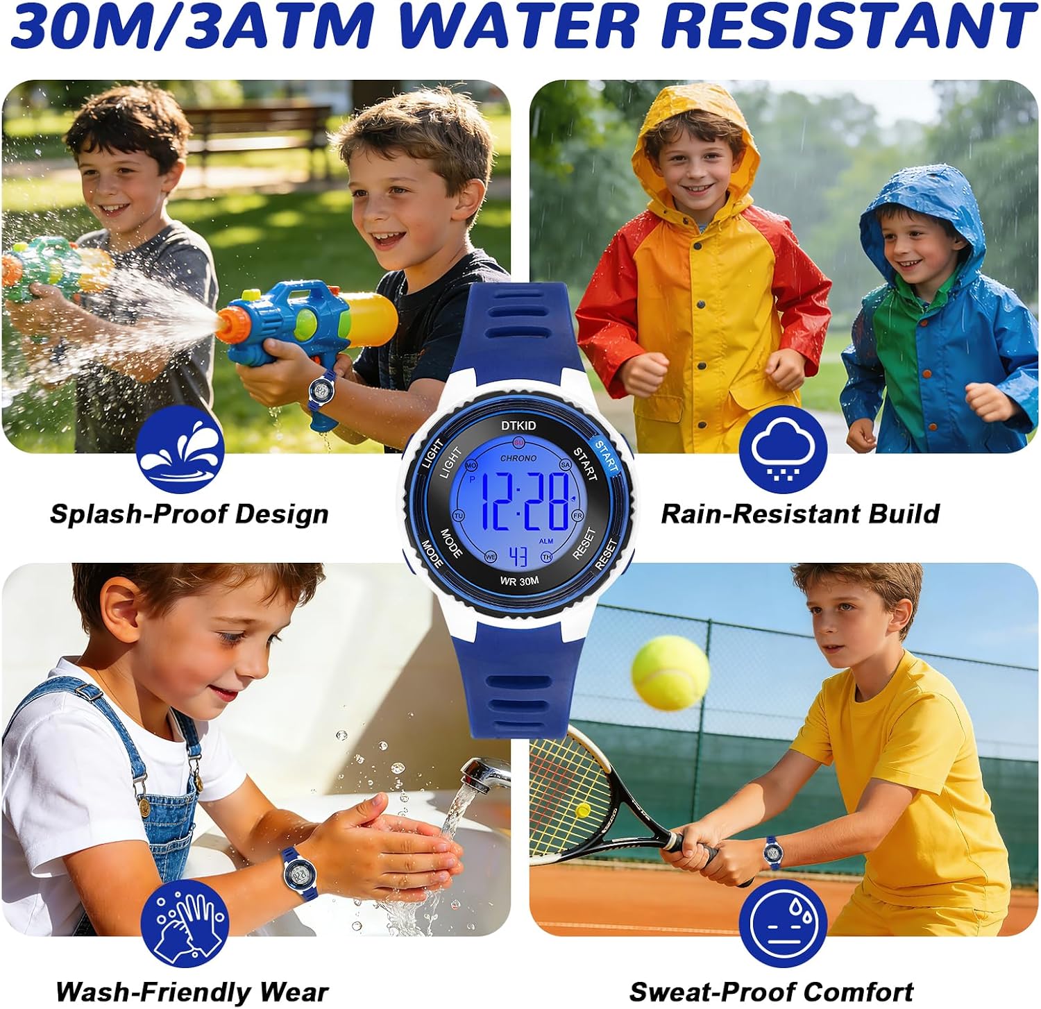 Detalle de DTKID Montre digitale enfant 30M étanche