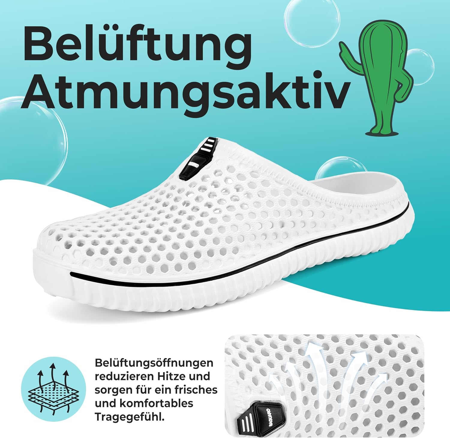 Thumbnail 2 de SAGUARO Clogs Hausschuhe für Herren & Damen – atmungsaktive Aqua-Slipper aus EVA, Gr. 36–45
