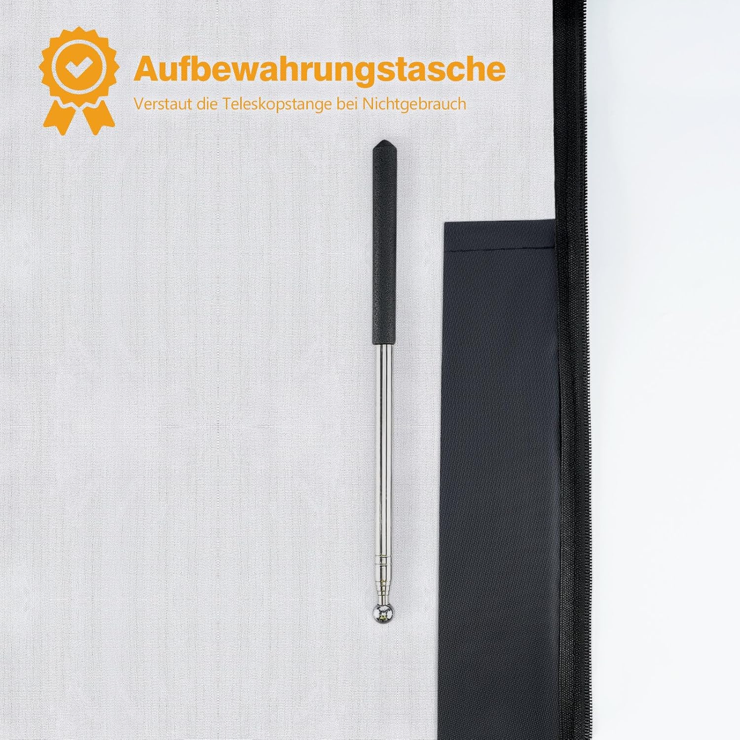 Detalle de Reinalin Sonnenschirm Schutzhülle mit Stab – 175×30,5/36,5 cm, wasserdicht, wind- und schneesicher