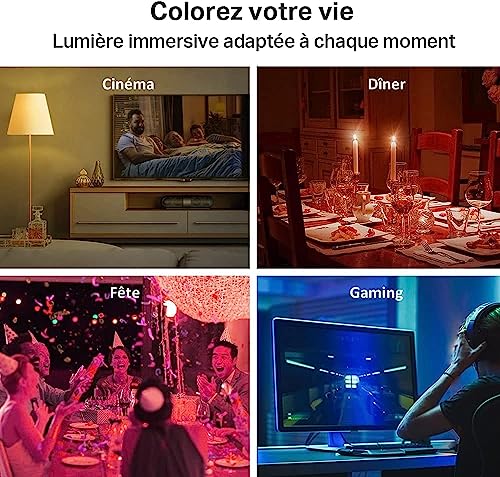 Detalle de Tapo Ampoule Connectée Alexa E27 — LED RGB Dimmable, multicolore, 1 pièce