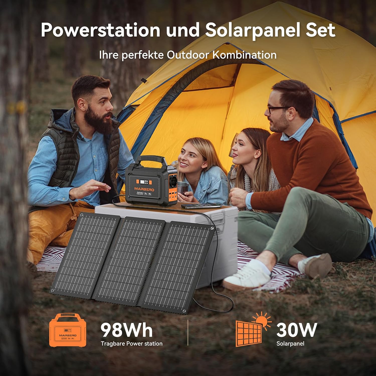 Detalle 2 de MARBERO Portable Power Station 98Wh mit Solar