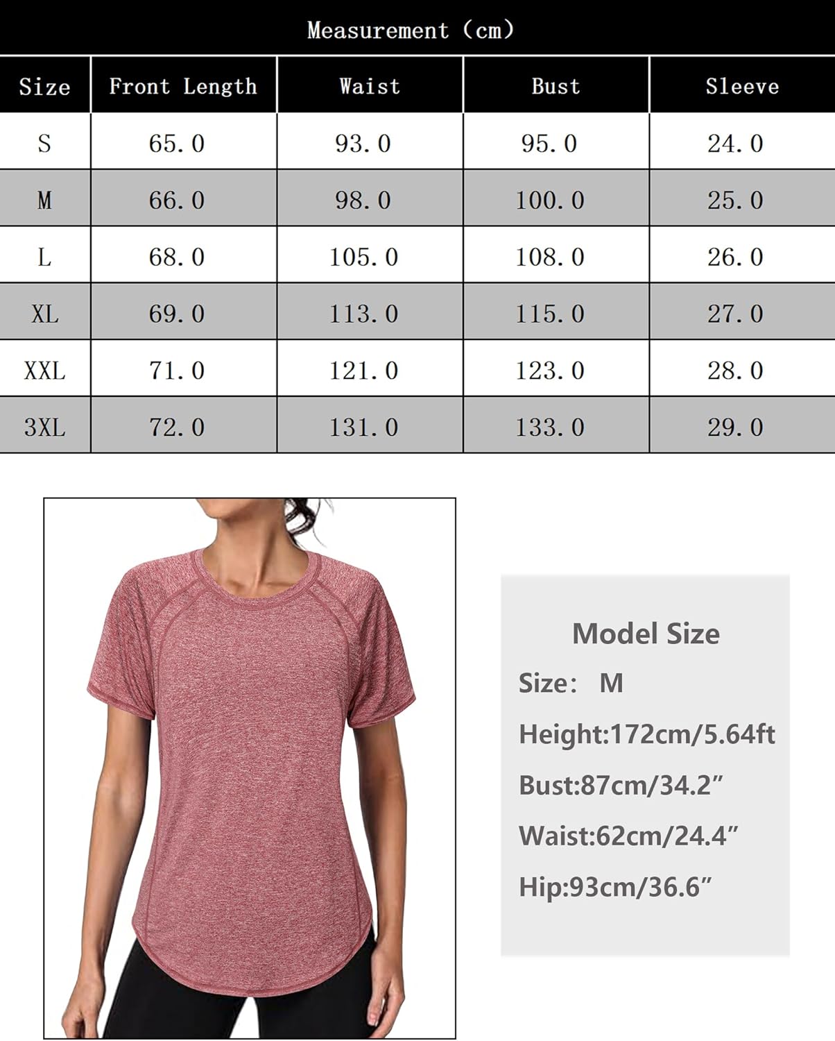 Thumbnail 5 de Gyabnw Tee Shirt Sport Femme à manches courtes – séchage rapide pour yoga, fitness et jogging