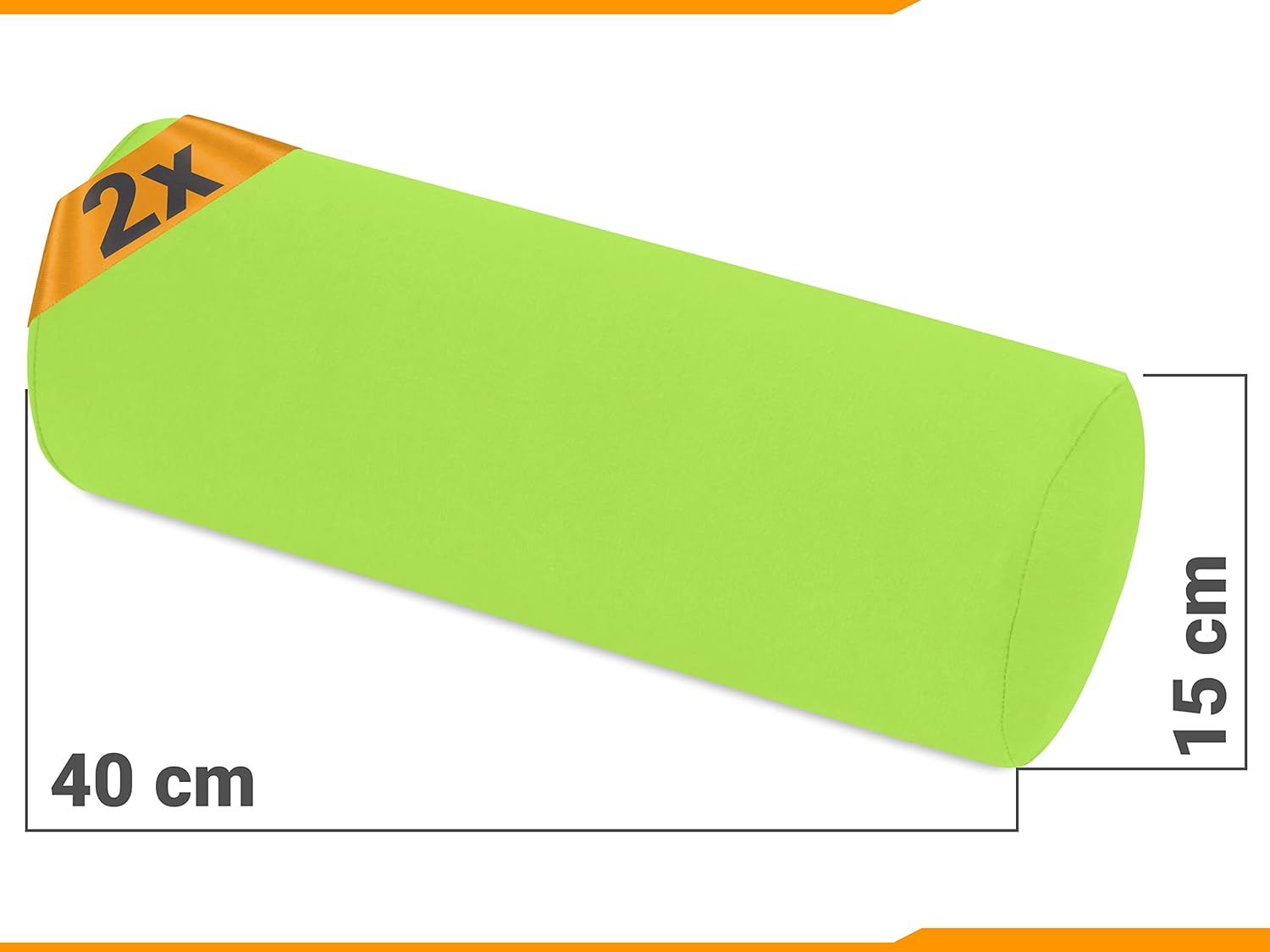 Detalle de Housse de traversin en coton Jersey 40x15 — Lot de 2 Apfel, certifiée Oeko-Tex