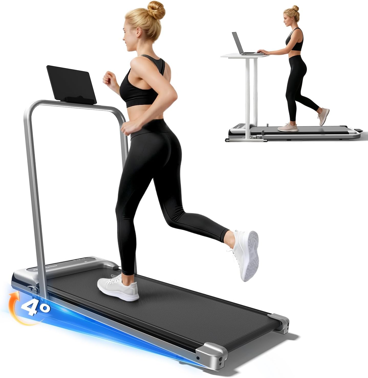 Imagen de Viamotion Walking Pad Treadmill for Home with Incline and Handle Bar en OfertitasTOP