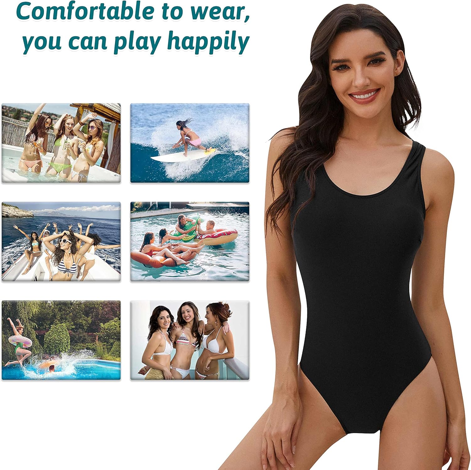 Thumbnail 5 de Costume da bagno intero heekpek per donna – gradient senza spalline con fascia incrociata sul retro