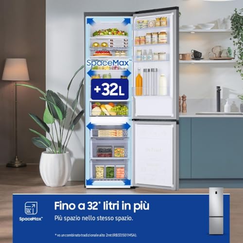 Detalle de Samsung EcoFlex AI RB38C672CSA/EF Frigorifero Combinato 390 L con WiFi, SpaceMax e Total No Frost