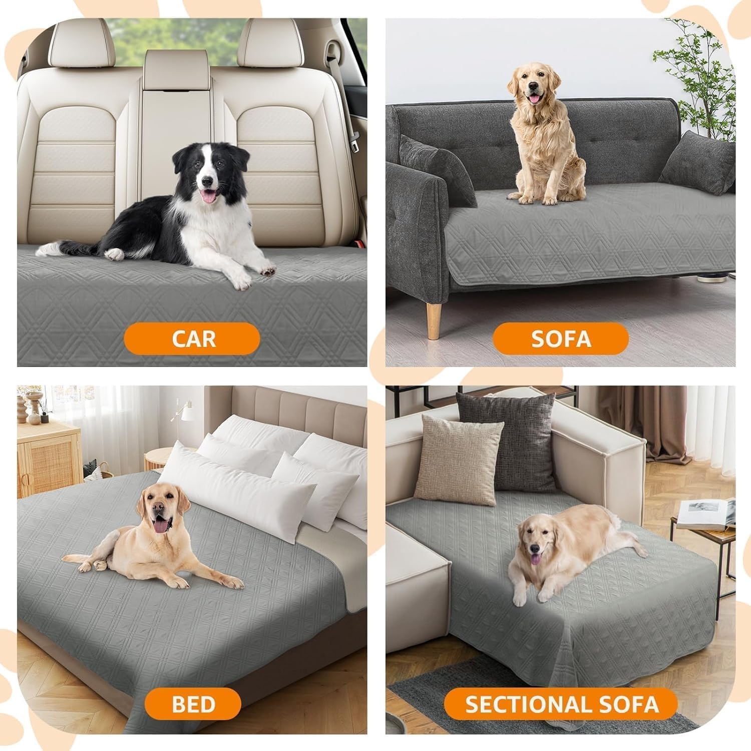 Thumbnail 6 de Waterproof Dog Blanket for Bed and Sofa (157×208cm) – Reversible, washable and anti-slip protective cover
