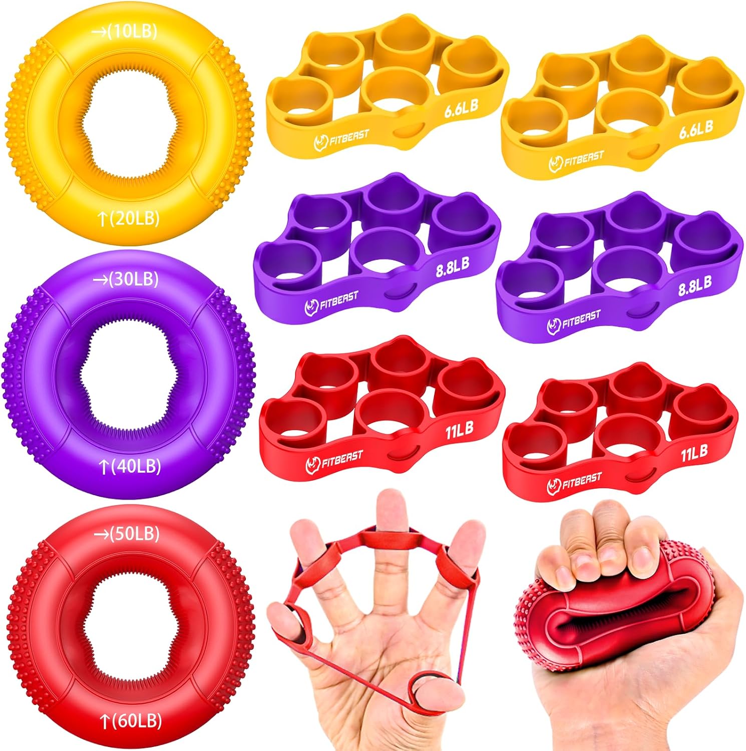 Thumbnail 6 de FitBeast Grip Strength Trainer 9-piece kit 🏋
