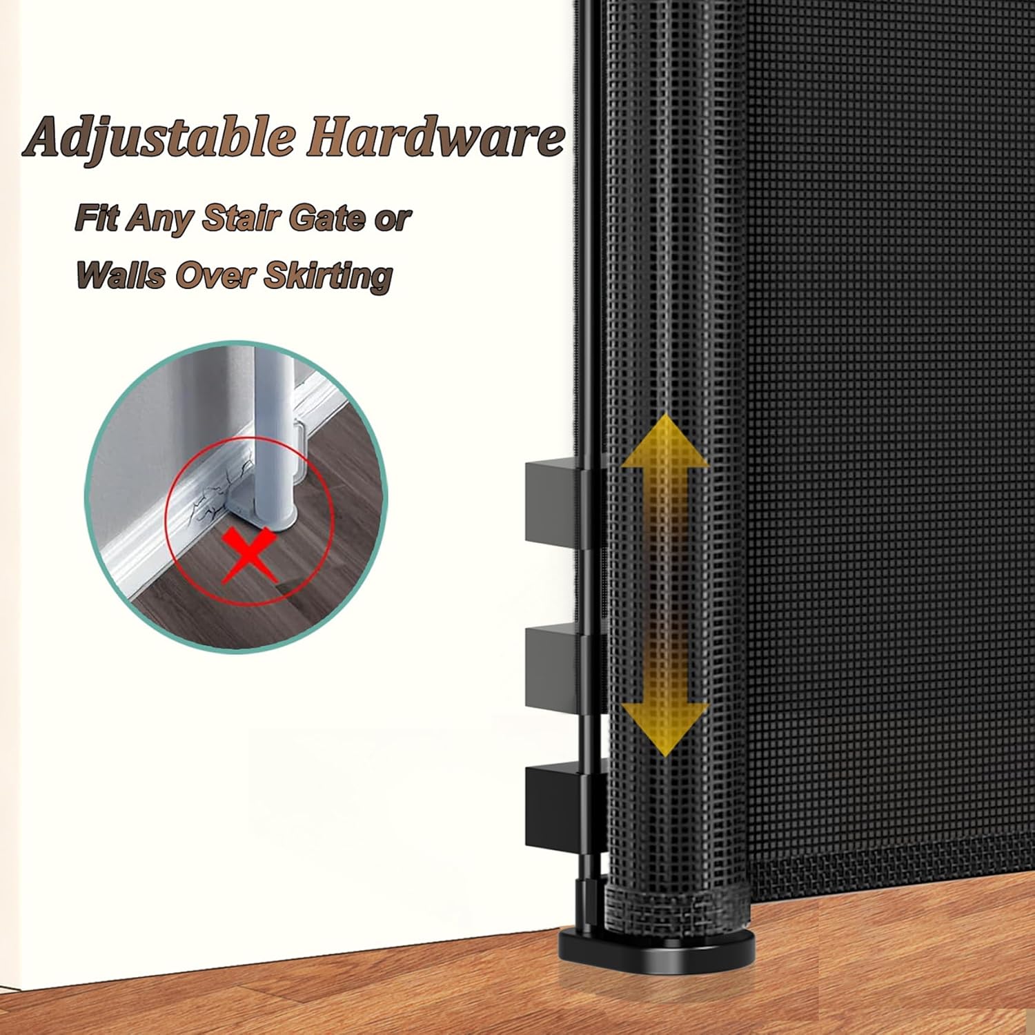 Thumbnail 5 de Miumoon 120-inch Retractable Baby Gate (34-inch Tall) with Reinforced Fiber Bar Strip Design